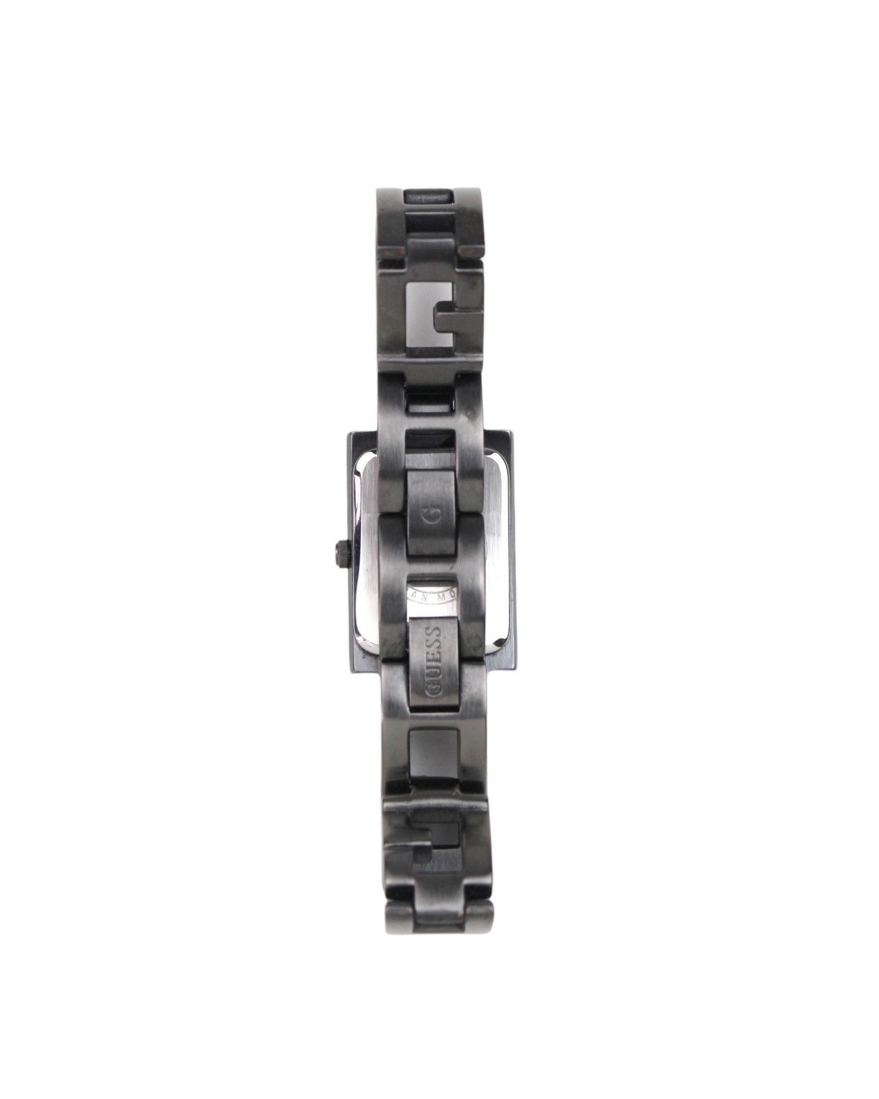 Guess 2000S GUESS GUNMETAL GEOMETRIC LINK BRACELET WATCH Size ONE SIZE - 4 Thumbnail