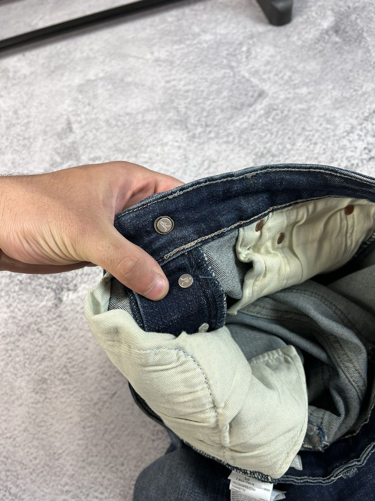 20471120 × Allsaints × Japanese Brand All saints cigarette denim jeans Size US 30 / EU 46 - 13 Thumbnail
