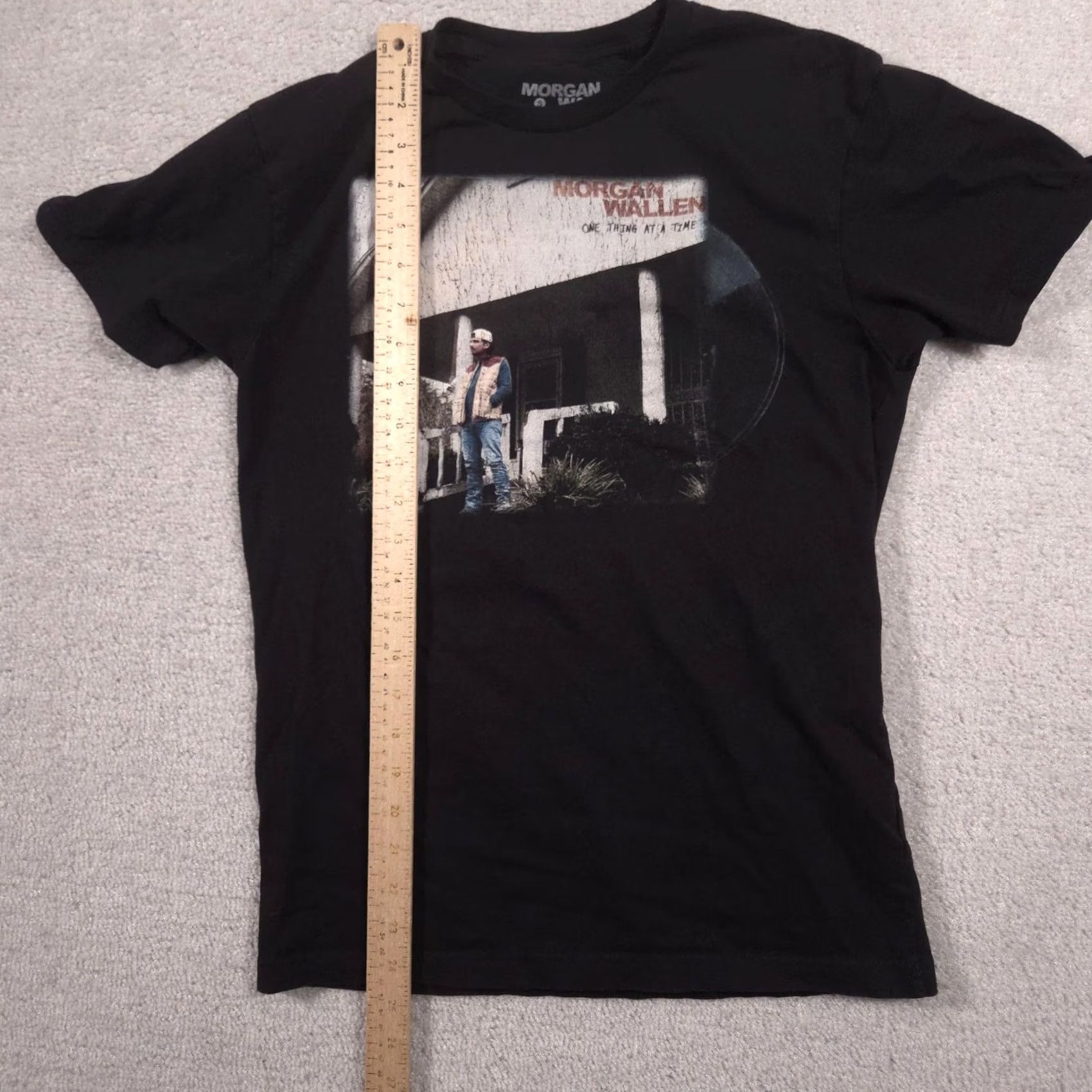 Vintage Morgan Wallen Shirt Adult S Black One Thing At A Time Graphic Tee Tagless Size US S / EU 44-46 / 1 - 7 Thumbnail