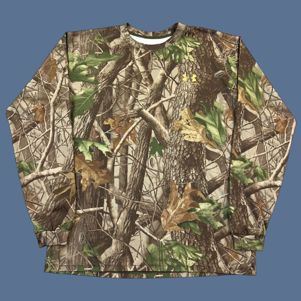 Under Armour Under Armour Shirt Mens M Realtree Hardwoods Camo Long Sleeve Hunting Size US M / EU 48-50 / 2 - 1 Thumbnail