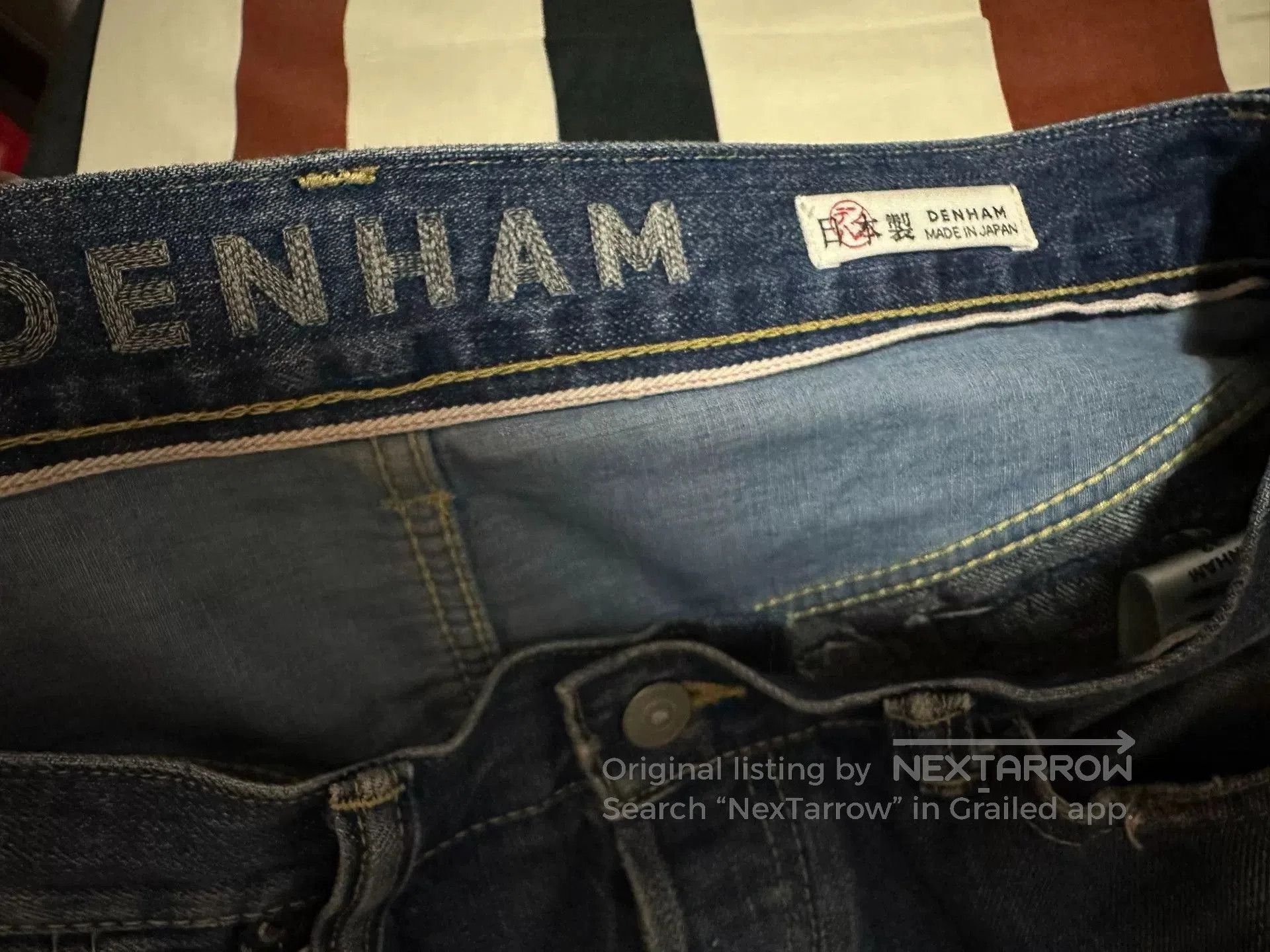 DENHAM Denham Eastwider Forward Distressed Relaxed Straight Jeans. Size US 33 - 4 Thumbnail