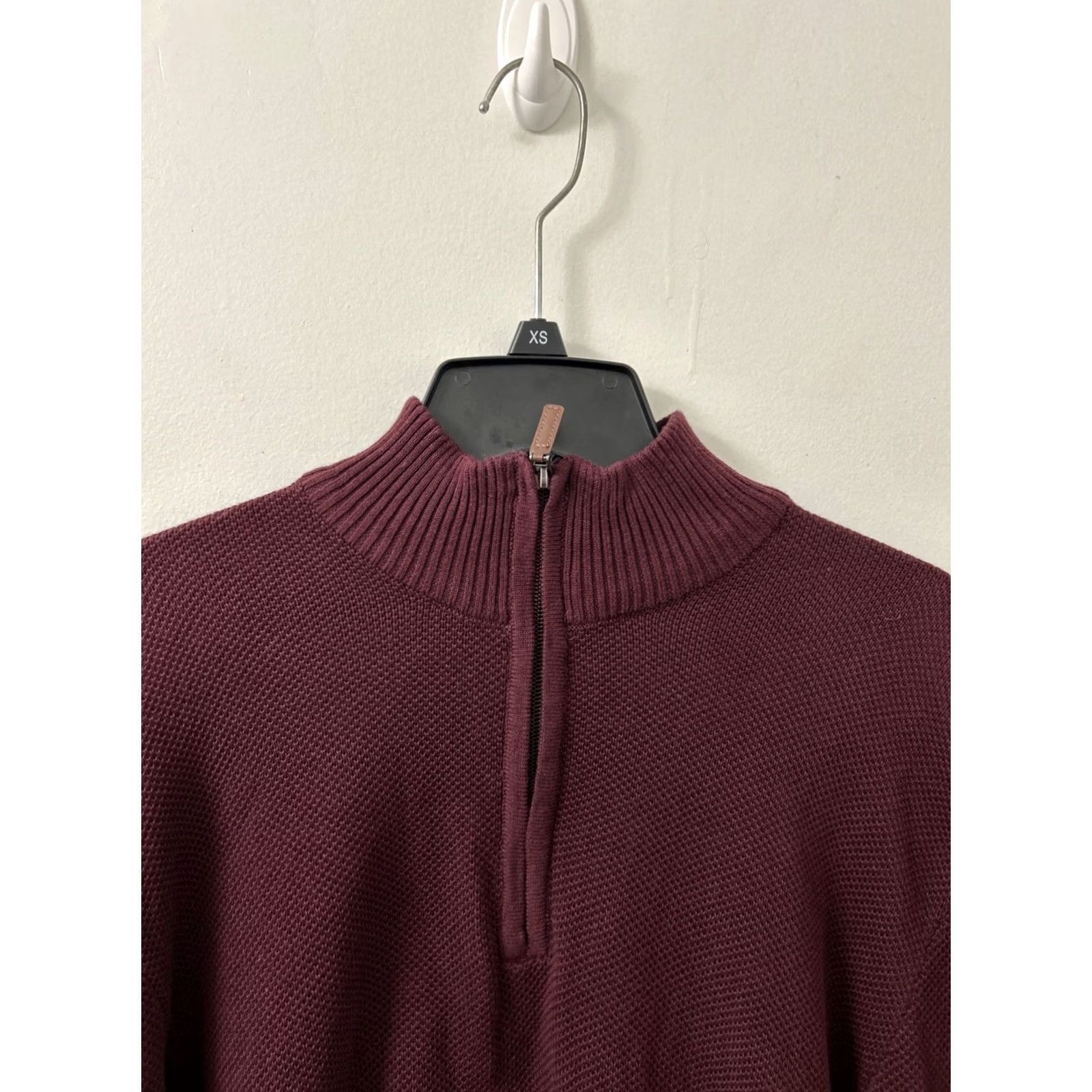 Club Room Club Room Sweater Mens Size M Red 1/4 Zip Pullover Long Sleeve Knit Sweatshirt Casual Winter Fall Teens? No, omit. Size US M / EU 48-50 / 2 - 6 Thumbnail