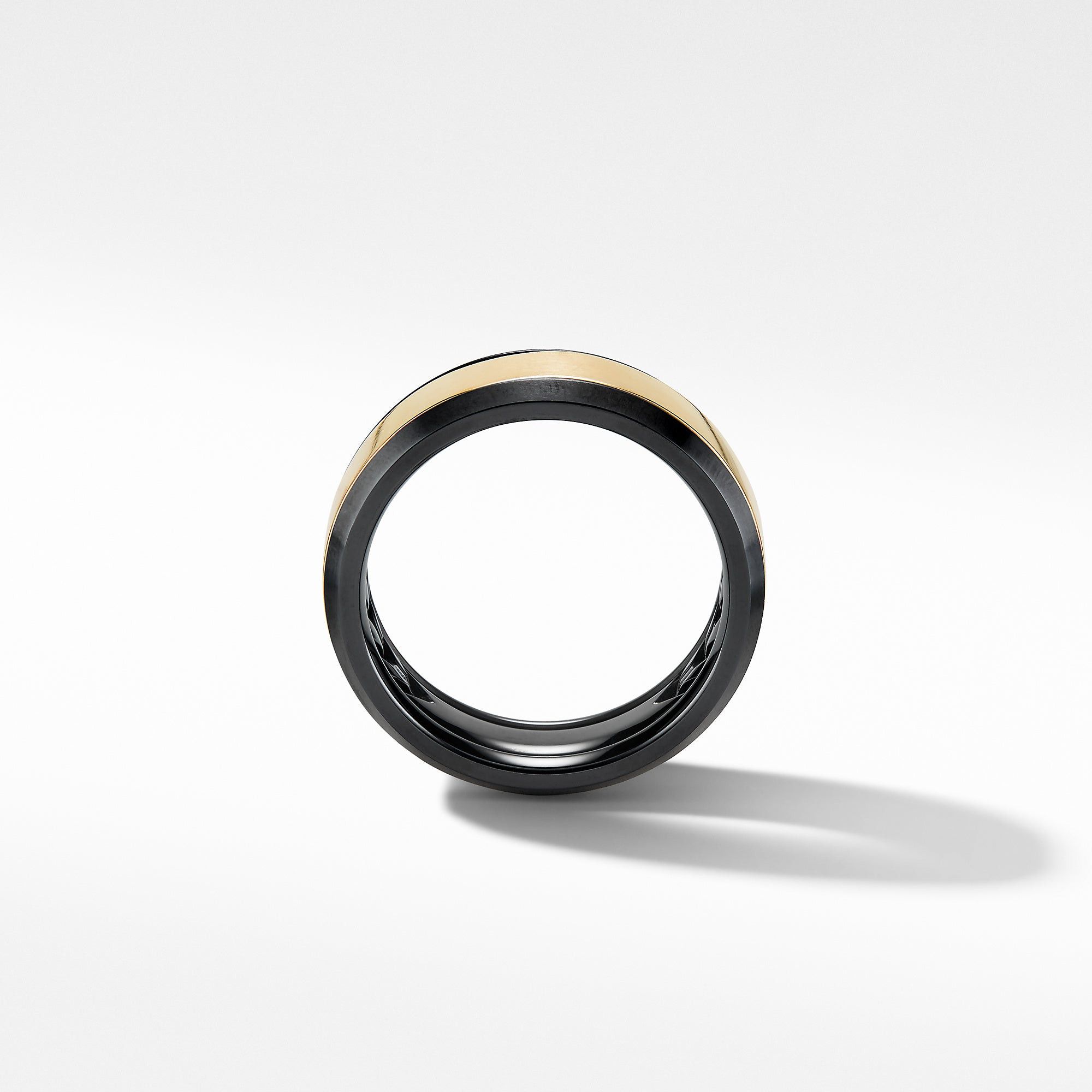 David Yurman o1w1db10325 Size:OS/ Beveled Band Ring in Black/Golden Size ONE SIZE - 3 Thumbnail