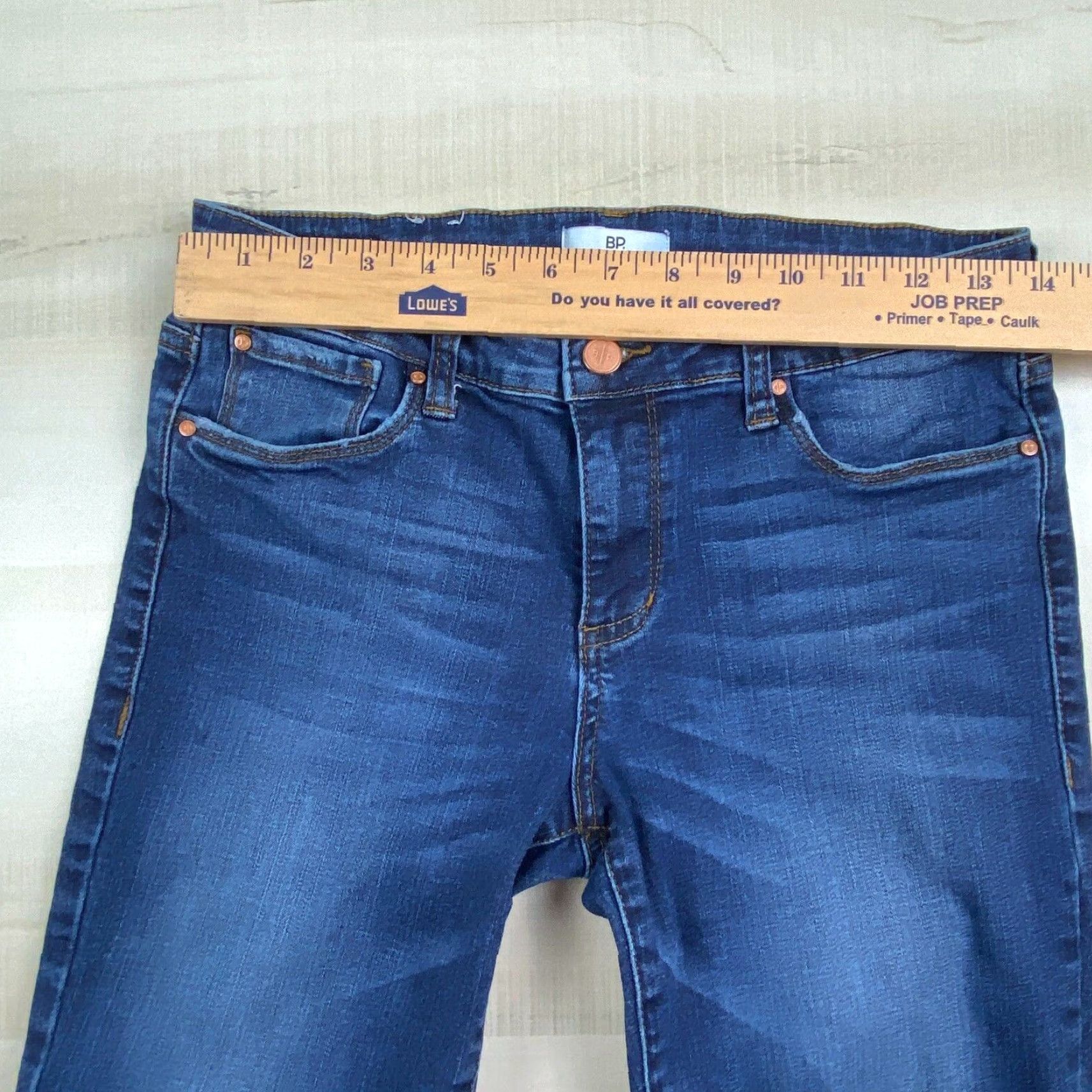 Vintage BP Womens Skinny Jeans 28 28x25 Extra Large Blue Mid Rise Raw Hem Medium Wash Denim Stretch Size 28" / US 6 / IT 42 - 7 Thumbnail