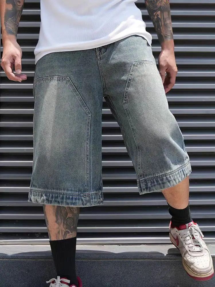 Designer × Japanese Brand Vintage Hip Hop Harajuku Street Denim Shorts Size US 33 - 1 Thumbnail