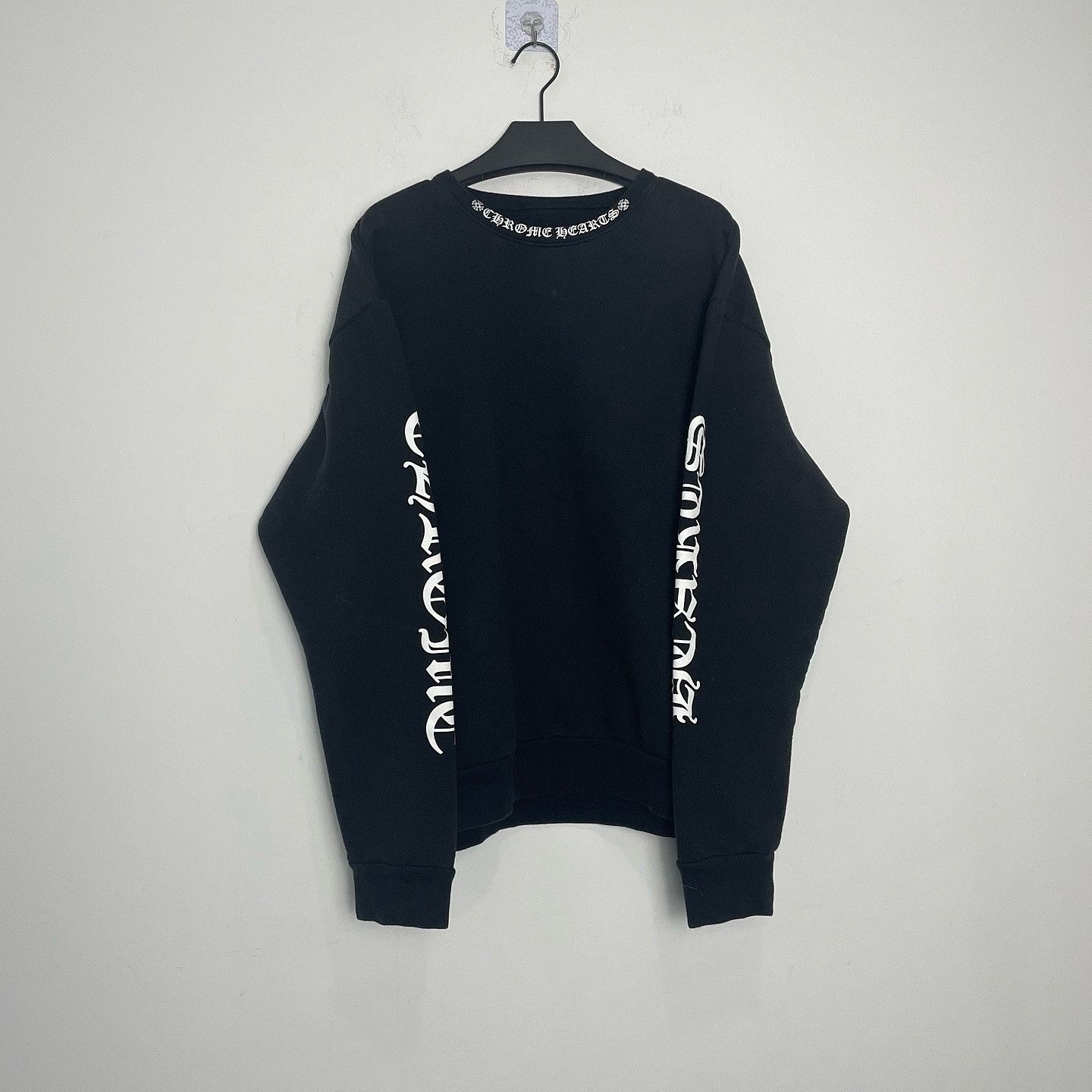 Chrome Hearts Chrome Hearts SWTSHRT PLVR Logo Print Hoodie Black x 