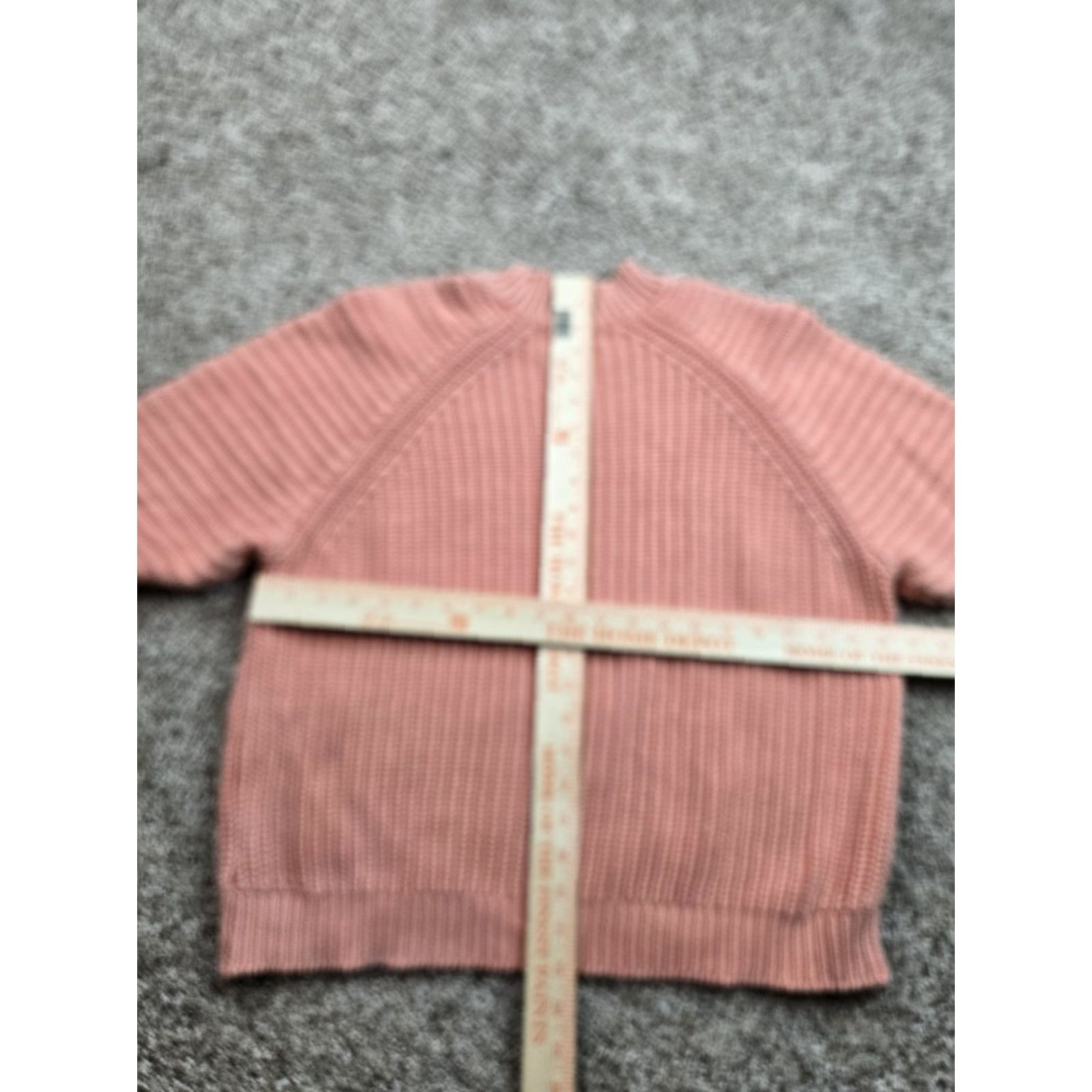 Vintage Maeve Pink 100% Cotton Chunky Knit Pullover Sweater Womens Small Crew Neck Raglan 3/4 Sleeve Size S / US 4 / IT 40 - 7 Thumbnail
