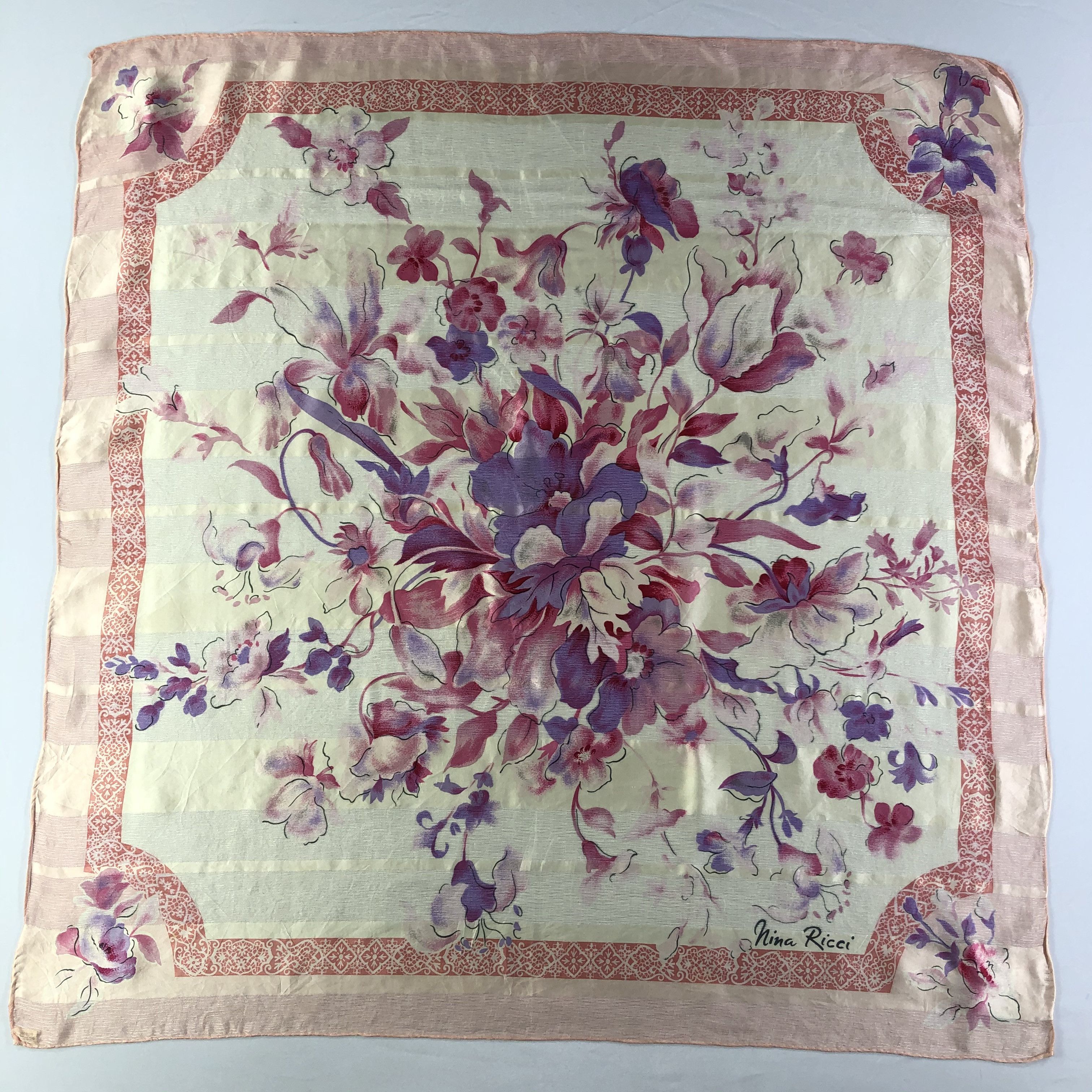 Nina Ricci × Vintage Vintage Nina Ricci Silk Scarf Size ONE SIZE - 2 Thumbnail
