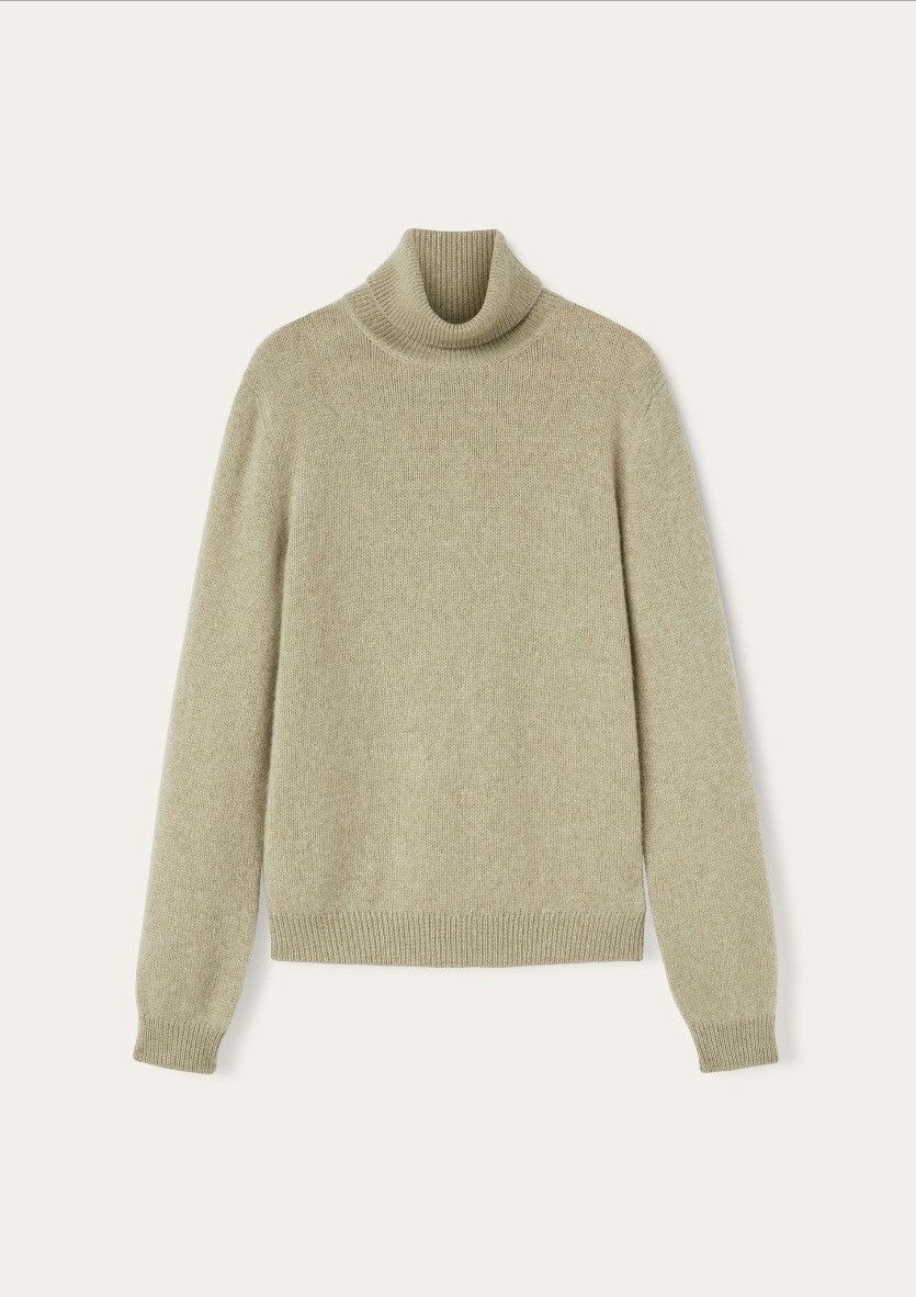 Loro Piana o1srvl11e0725 FAO6884 Turtleneck Cashmere Sweater in Beige Size S / US 4 / IT 40 - 1 Thumbnail