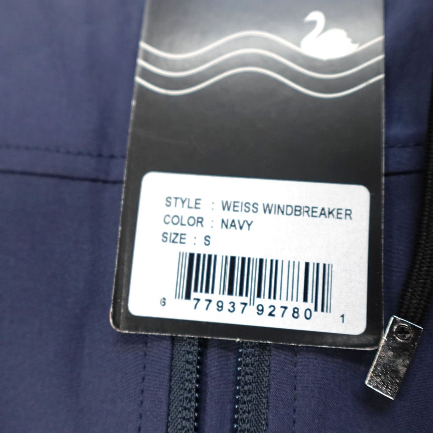 Vintage Swannies Weiss Water Resistant Windbreaker Hooded Jacket Navy Men's Size S Size US S / EU 44-46 / 1 - 4 Thumbnail
