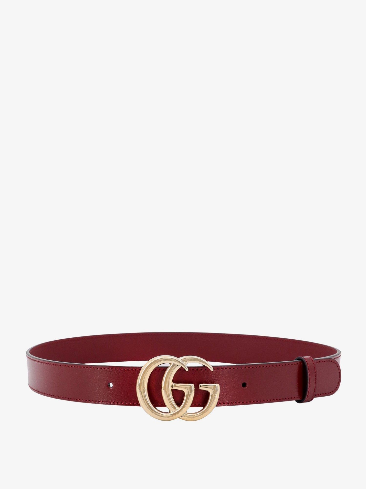ベルト GUCCI SLIM LEATHER-COLORED BELT WITH HALF BUCKLE GUCCI Slim leather-colored belt with half buckle | TheDoubleF