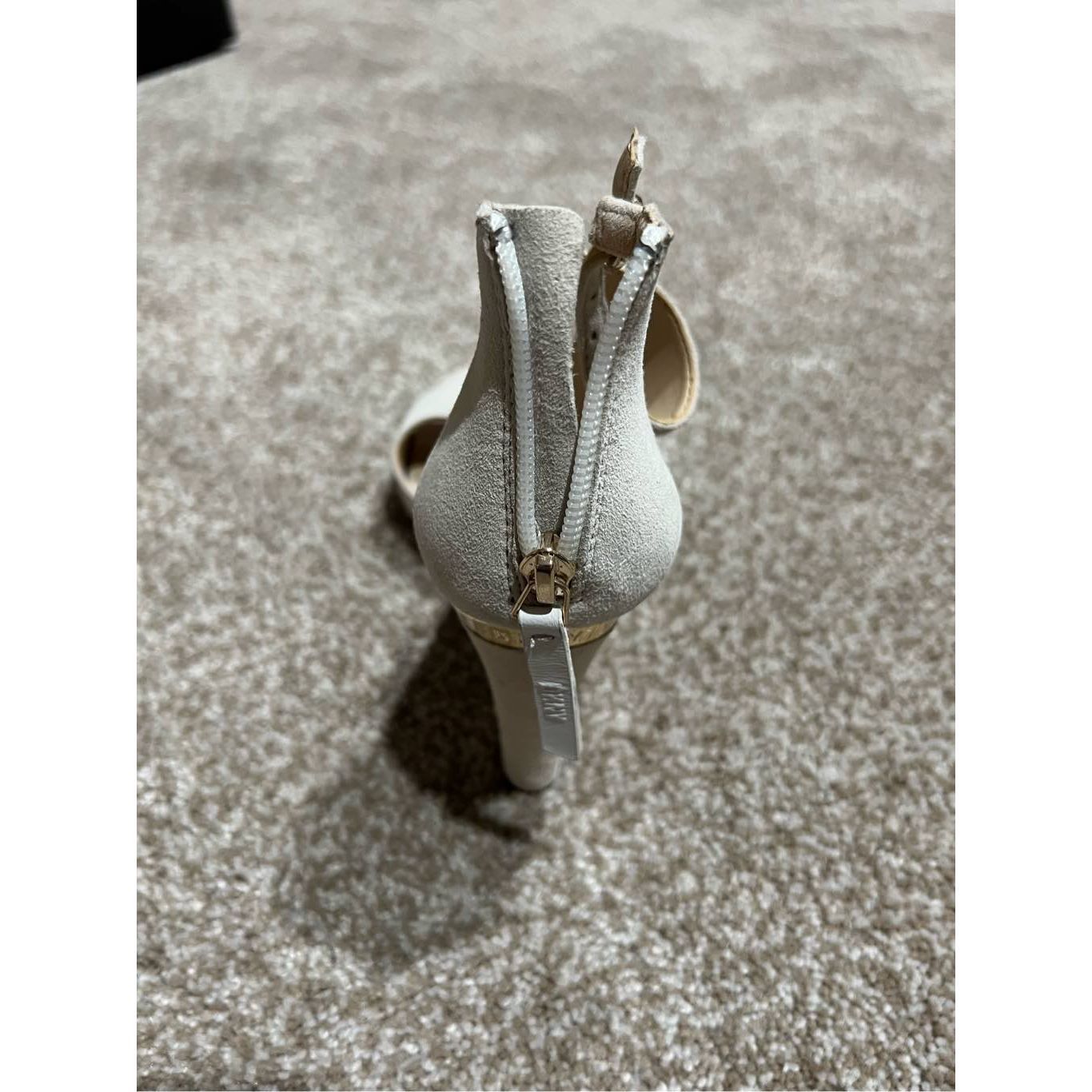 DKNY DKNY women shoes heels cream/light grey open toe size 8 Size US 8 / IT 38 - 5 Thumbnail