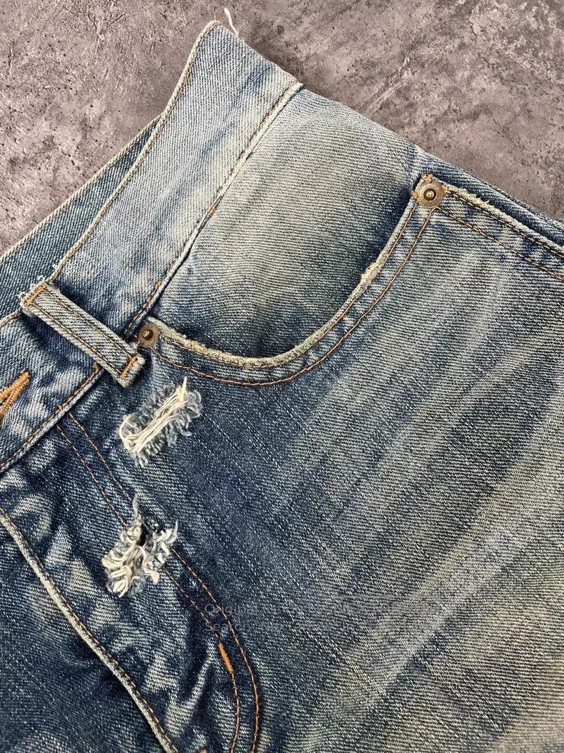 Saint Laurent Paris Saint Laurent Paris Light blue water-washed destroyed back Size US 28 / EU 44 - 3 Thumbnail
