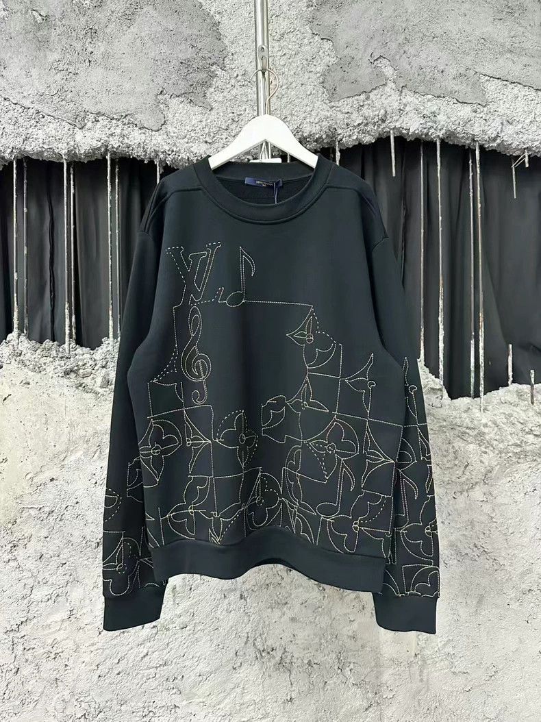 Louis Vuitton Louis Vuitton Embroidered Logo Sweatshirt - dmc Size US L / EU 52-54 / 3 - 1 Thumbnail