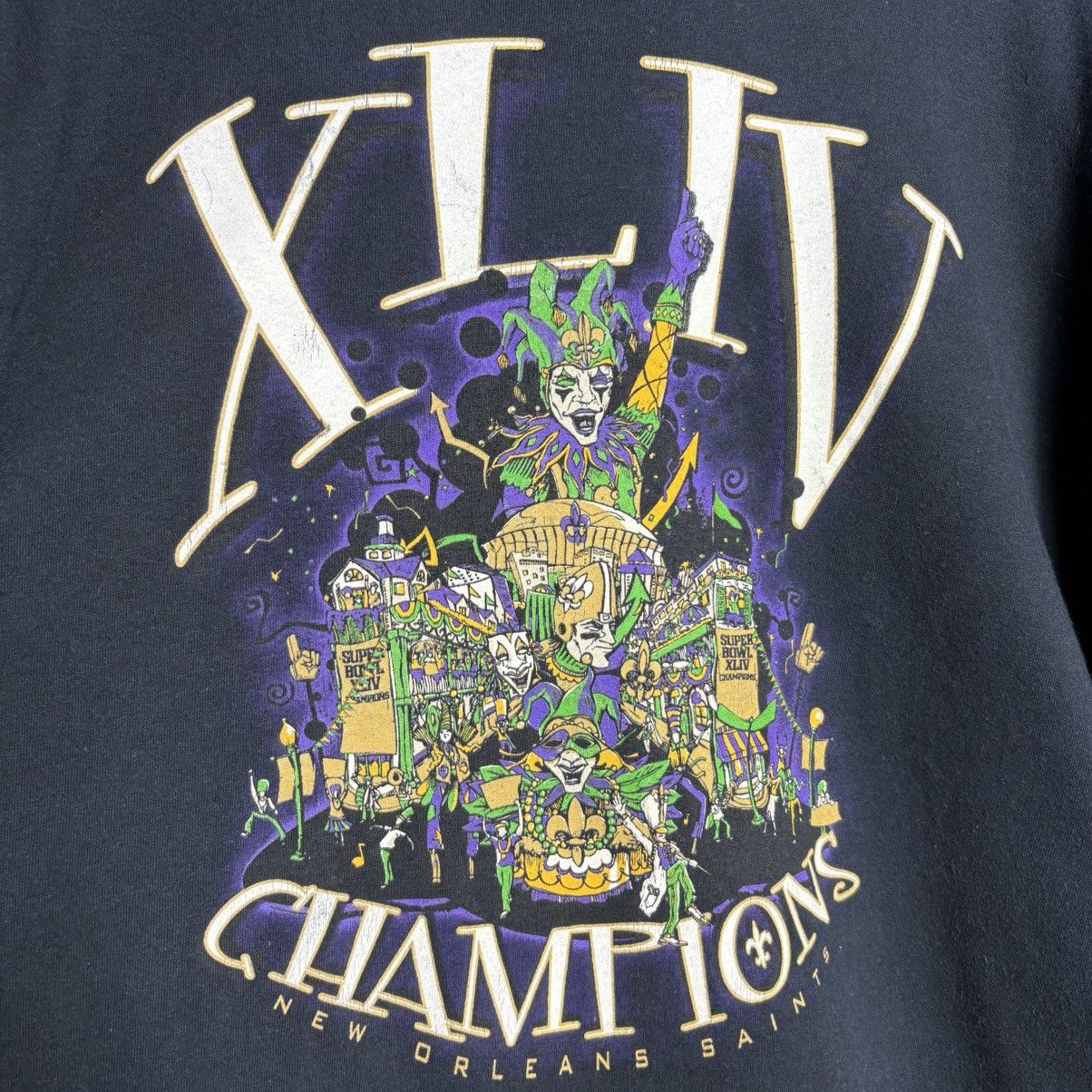 NFL × Reebok × Vintage Vintage New Orleans Saints XLIV Champion NFL Reebok T-Shirt Size US XL / EU 56 / 4 - 2 Thumbnail