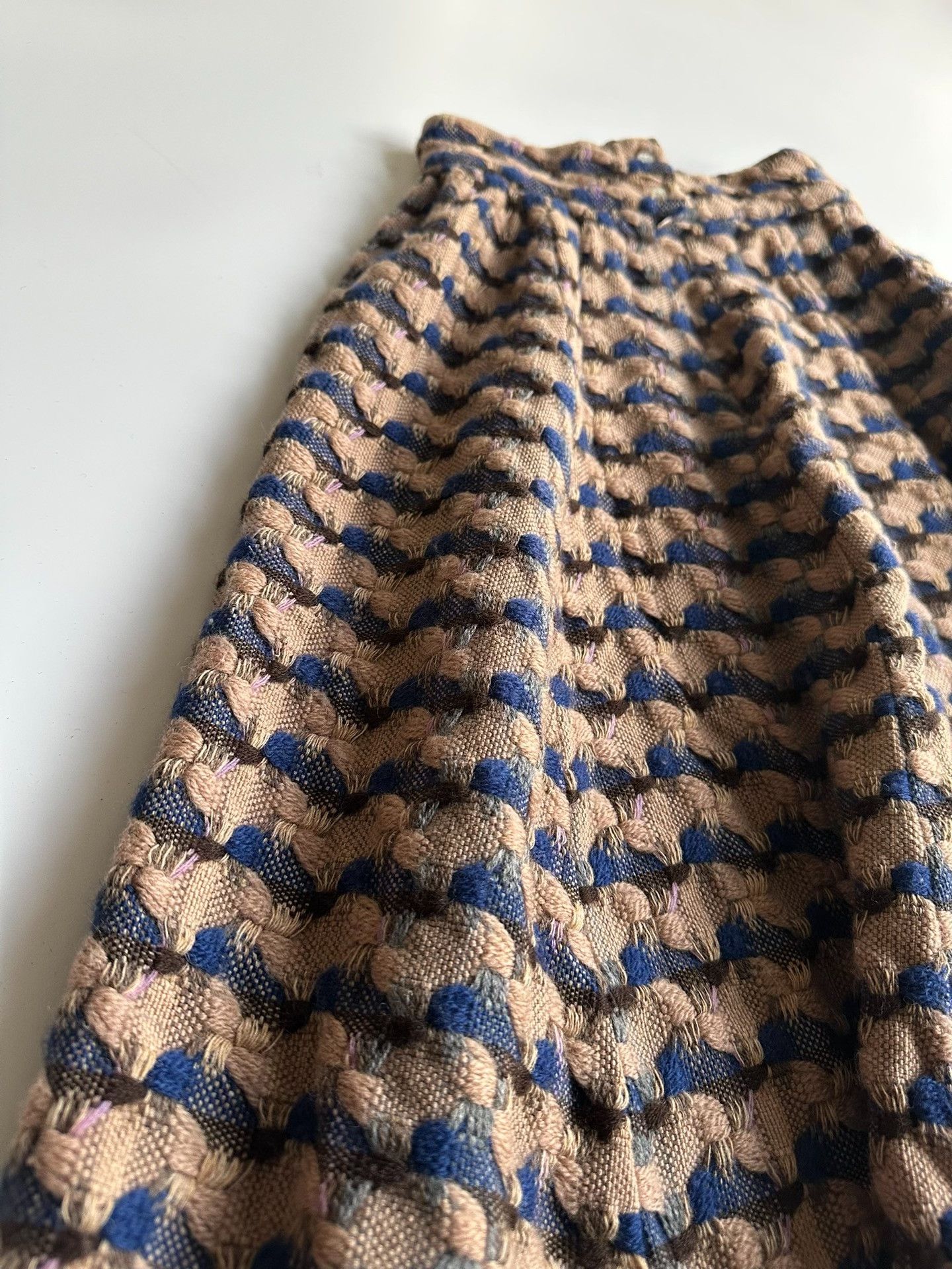 Dries Van Noten DRIES VAN NOTEN 04FW Geometric Weave Skirt| Size 28" / US 6 / IT 42 - 3 Thumbnail