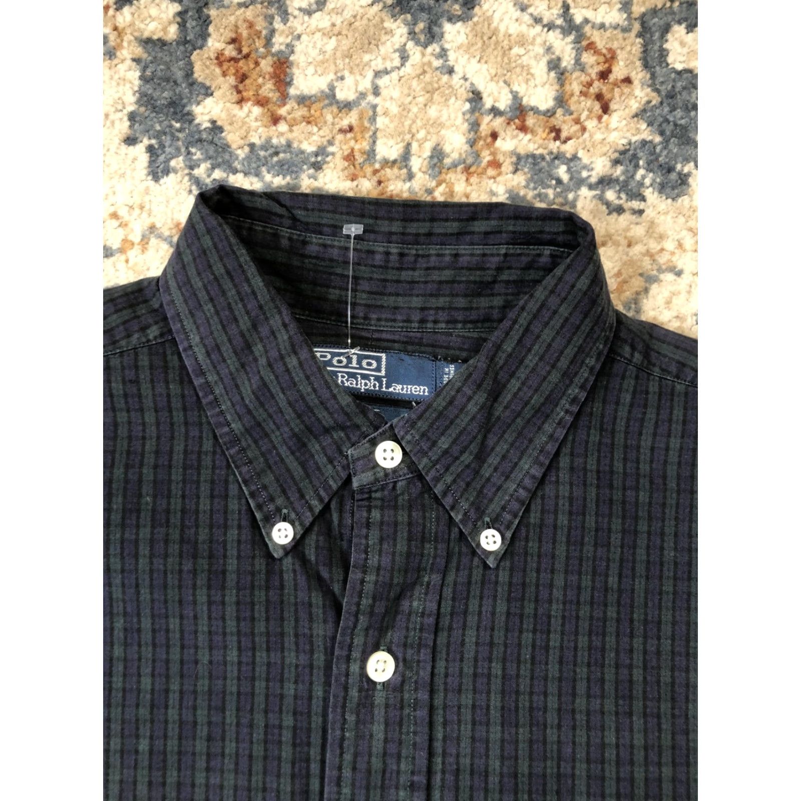 Polo Ralph Lauren Polo Ralph Lauren Shirt Mens Large Plaid Button-Down Blake Classic Dress Shirt Size 42R - 2 Thumbnail