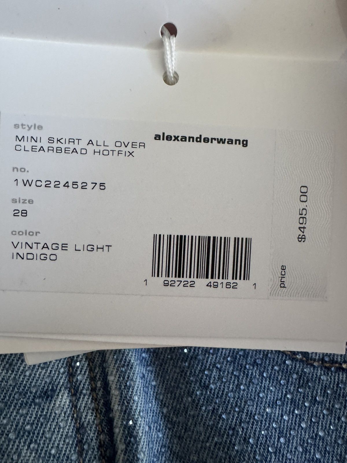 Alexander Wang Alexander Wang Crystal Denim Mini Skirt 28 Clear Hotfix Size 28" / US 6 / IT 42 - 10 Thumbnail