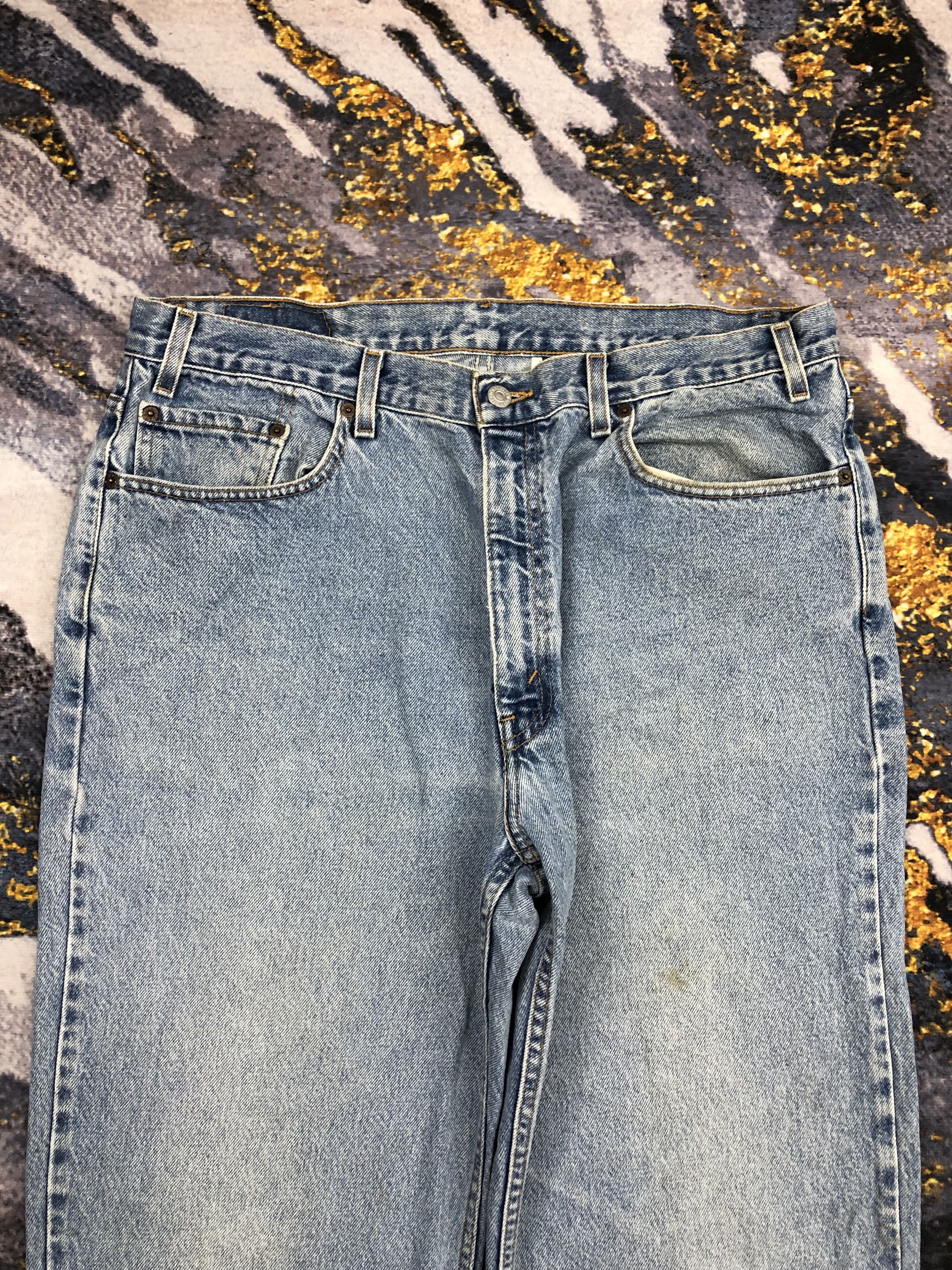 Levi's Vintage Levis 90s Faded Blue Jeans DPP0176 Size US 37 - 2 Thumbnail