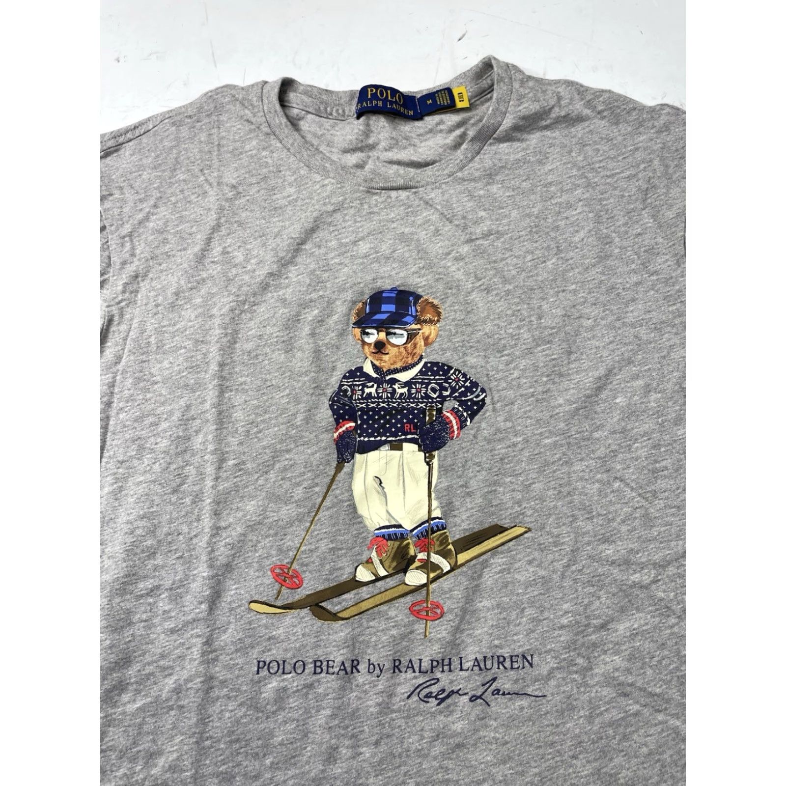 Ralph Lauren Polo Ralph Lauren Men's Medium Ski Bear Short Sleeve Graphic Jersey T-Shirt Gray Size US M / EU 48-50 / 2 - 2 Thumbnail