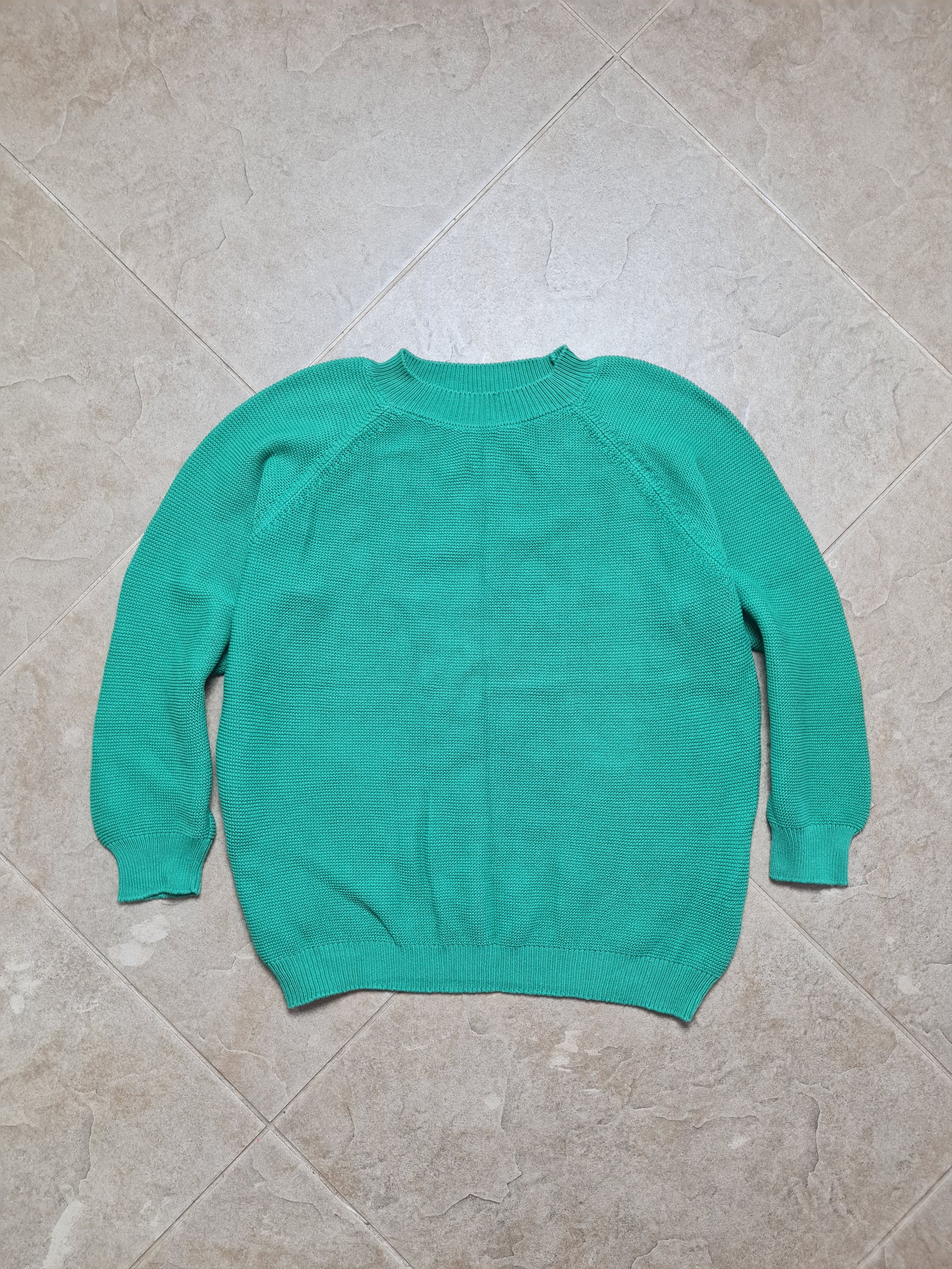 Max Mara WEEKEND MAX MARA Relaxed Fit Green Knit Crew-Neck Sweater Size M / US 6-8 / IT 42-44 - 4 Thumbnail