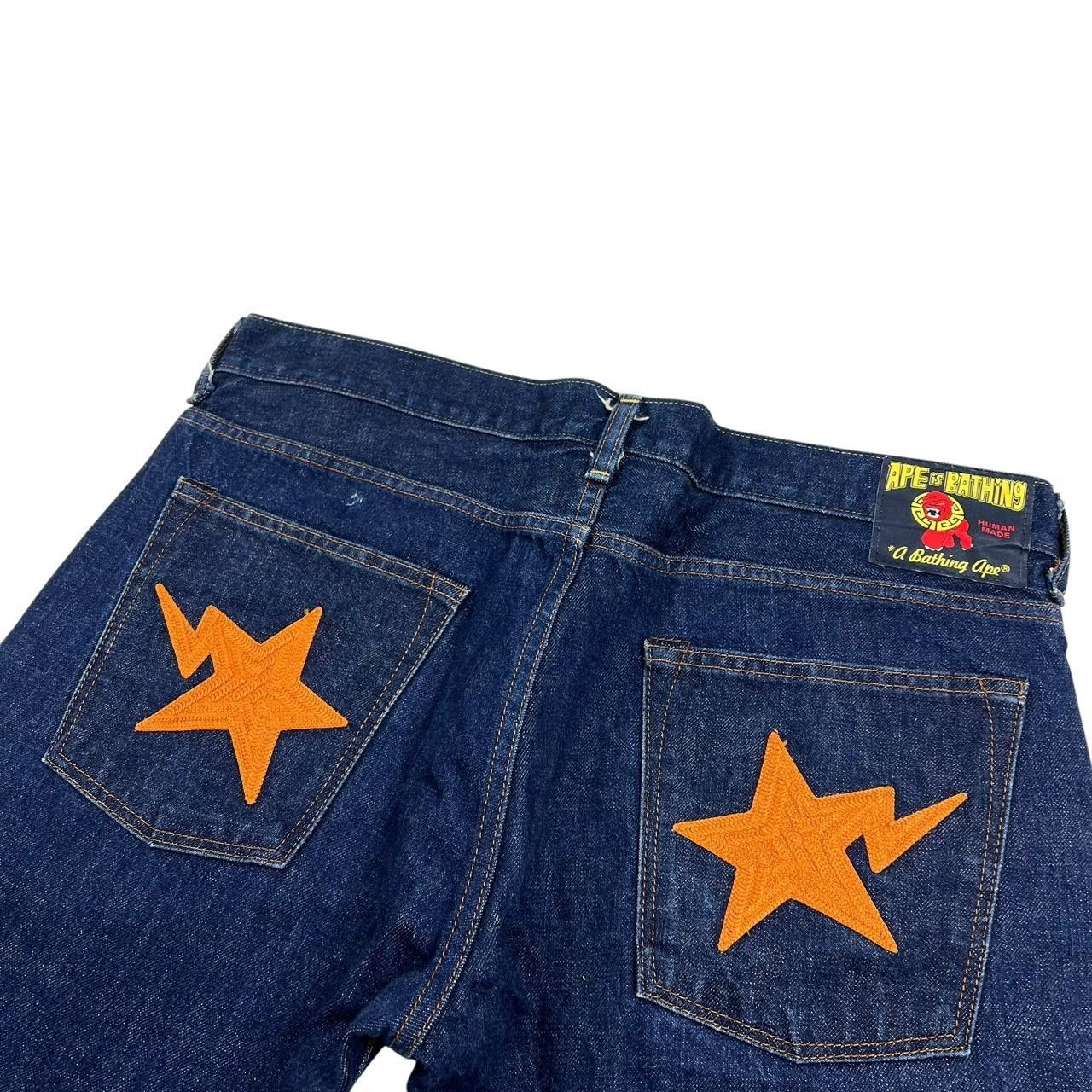 Bape Vintage Bape Embroidered Bapesta Jeans - Waist: 36” Size US 36 / EU 52 - 3 Thumbnail