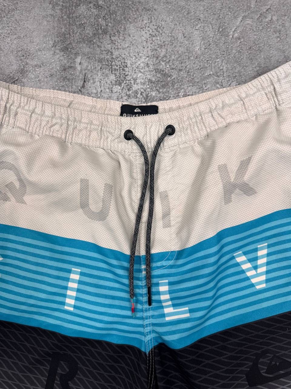 Quiksilver Quiksilver Men Volley Swim Shorts White Blue Black Size M Size US 34 / EU 50 - 3 Thumbnail