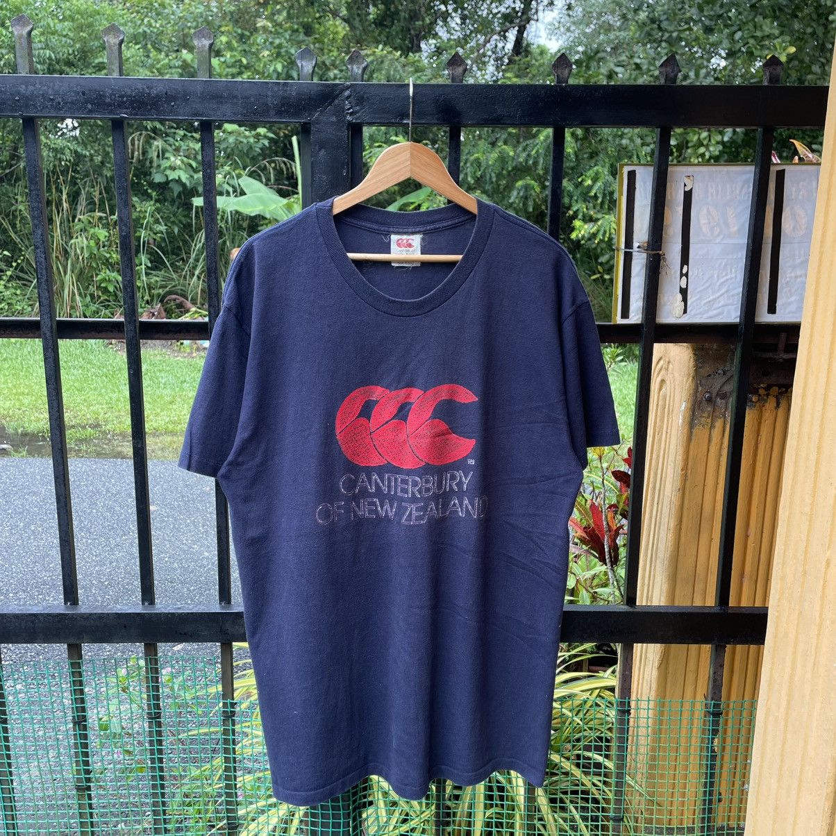 Canterbury of New Zealand 🔥Vintage 90s Canterbury Of New Zealand USA Made Big Logo Tee Size US XL / EU 56 / 4 - 1 Thumbnail