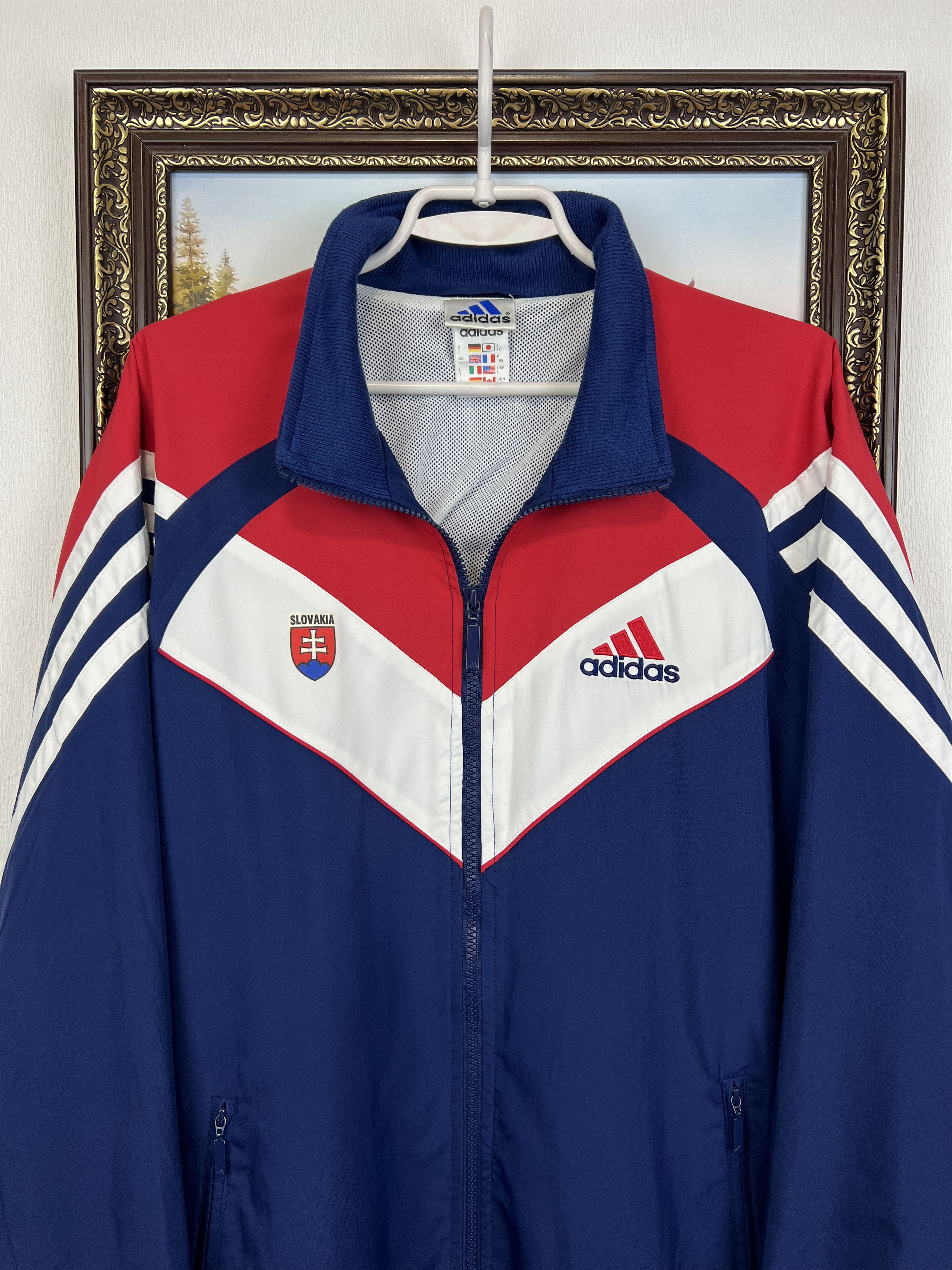 Adidas Vintage Adidas Slovakia Olympics Jacket Track Top Rare Zip Size US L / EU 52-54 / 3 - 2 Thumbnail