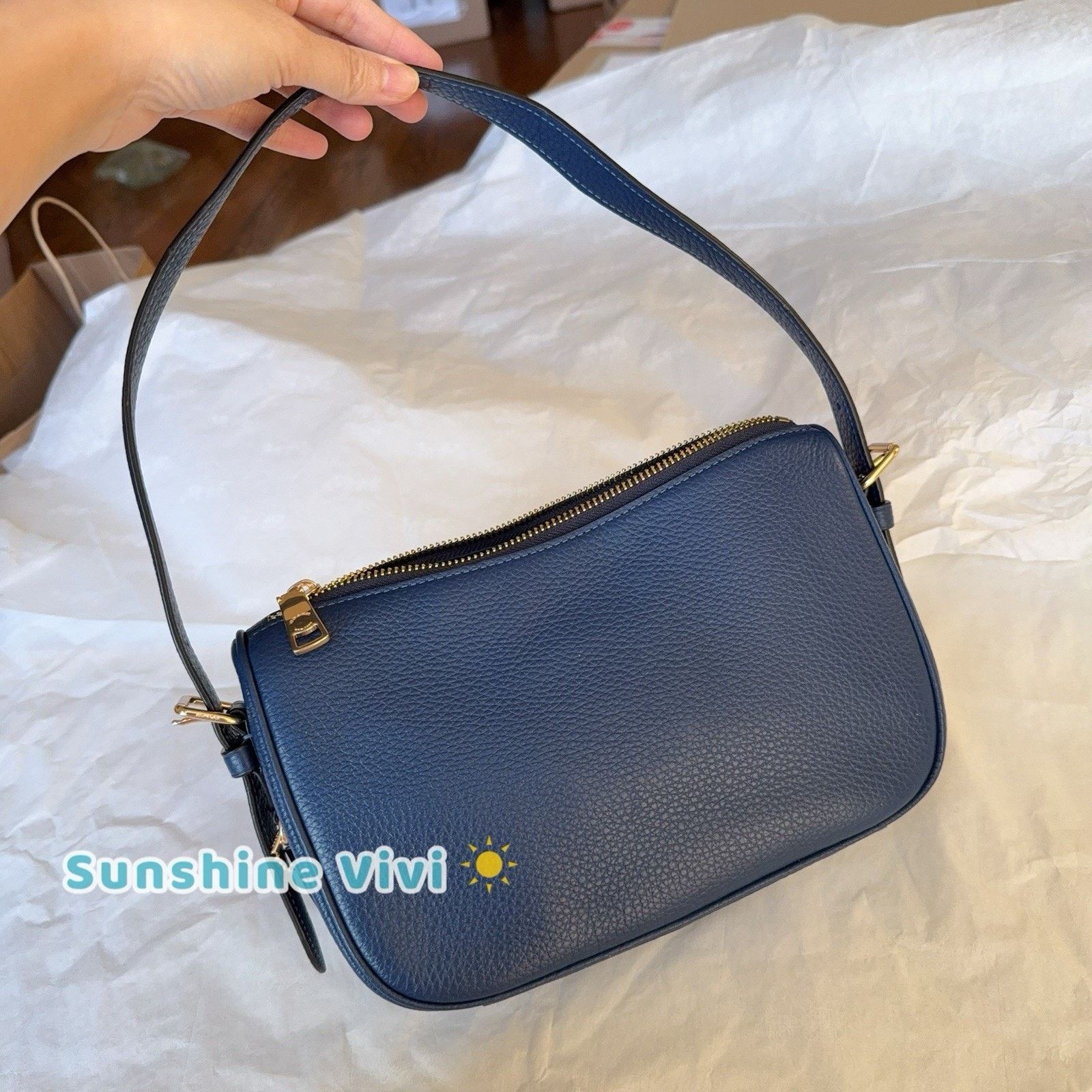 Coach NWT Coach Kailey Shoulder Bag Leather CY707 Deep Blue Size ONE SIZE - 4 Thumbnail