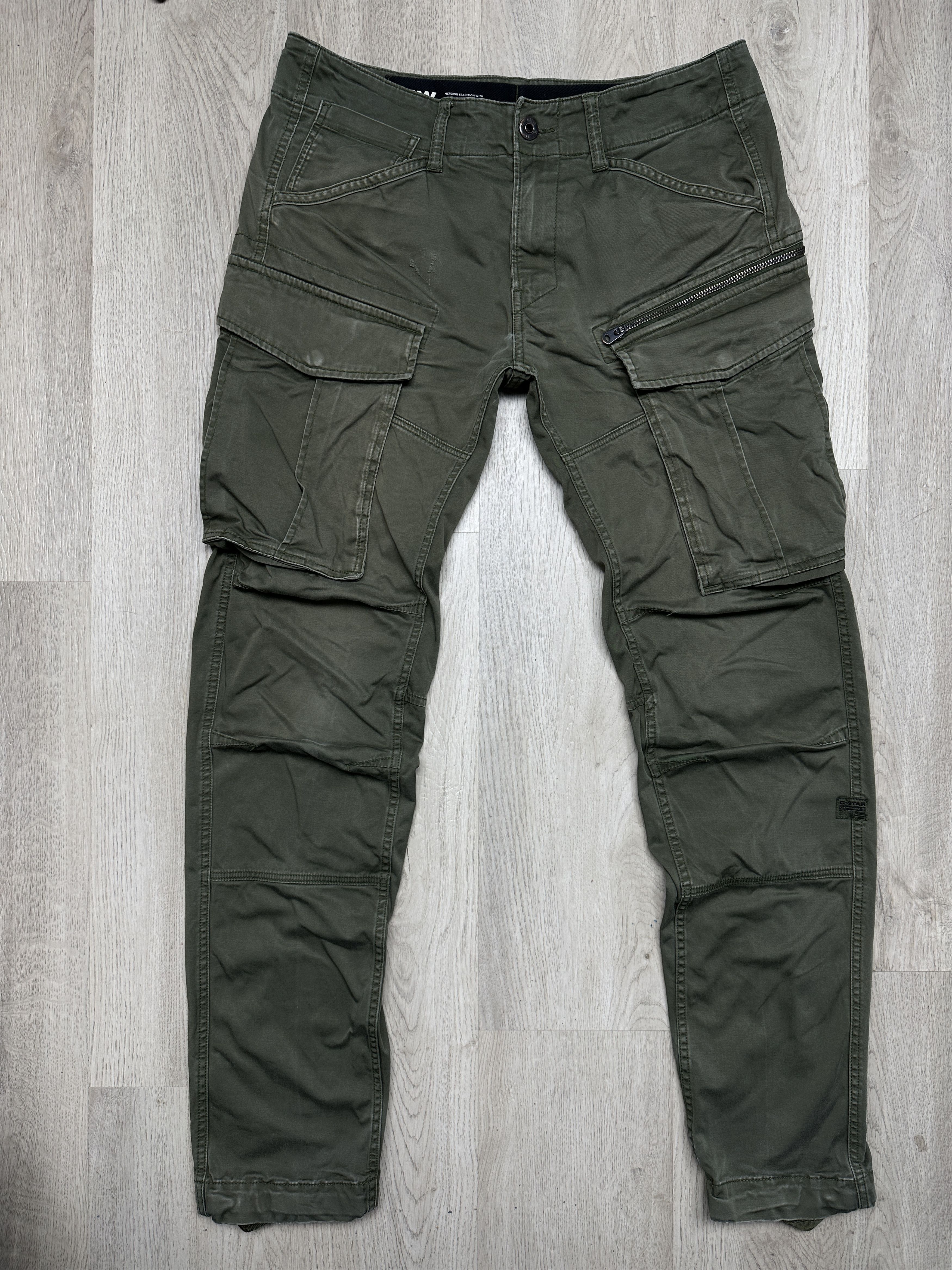 G-Star G Star Raw Mens Rovic Zip 3D Straight Tapered Cargo Pants Size US 32 / EU 48 - 1 Thumbnail