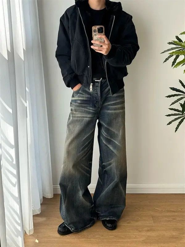 Jean Akiyama x Arisa Baggy Light Wash Wide Leg Denim Jeans Size US 32 / EU 48 - 1 Thumbnail