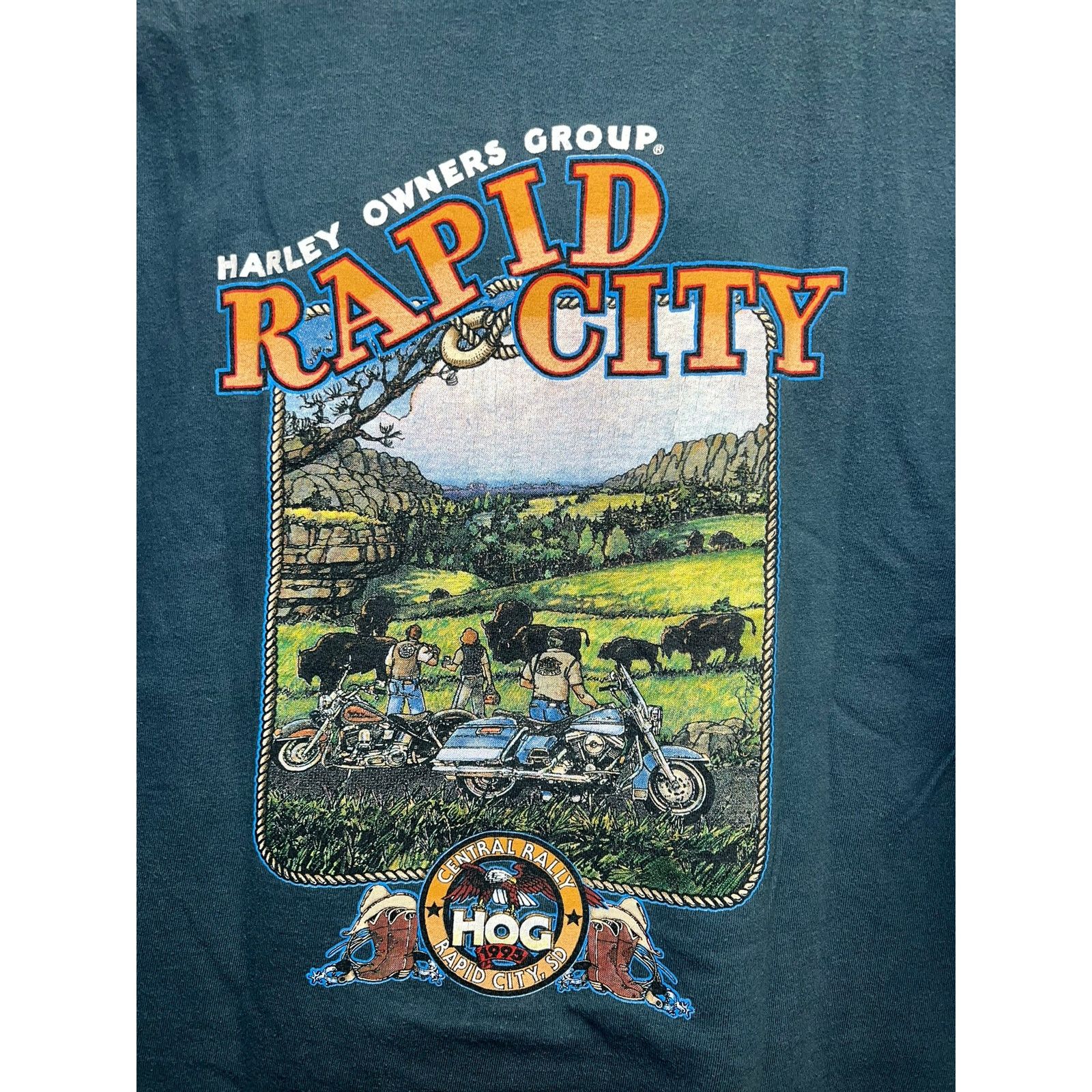 Harley Davidson Vintage Harley Davidson Rapid City Shirt South Dakota Tee 90 Size US XL / EU 56 / 4 - 6 Thumbnail