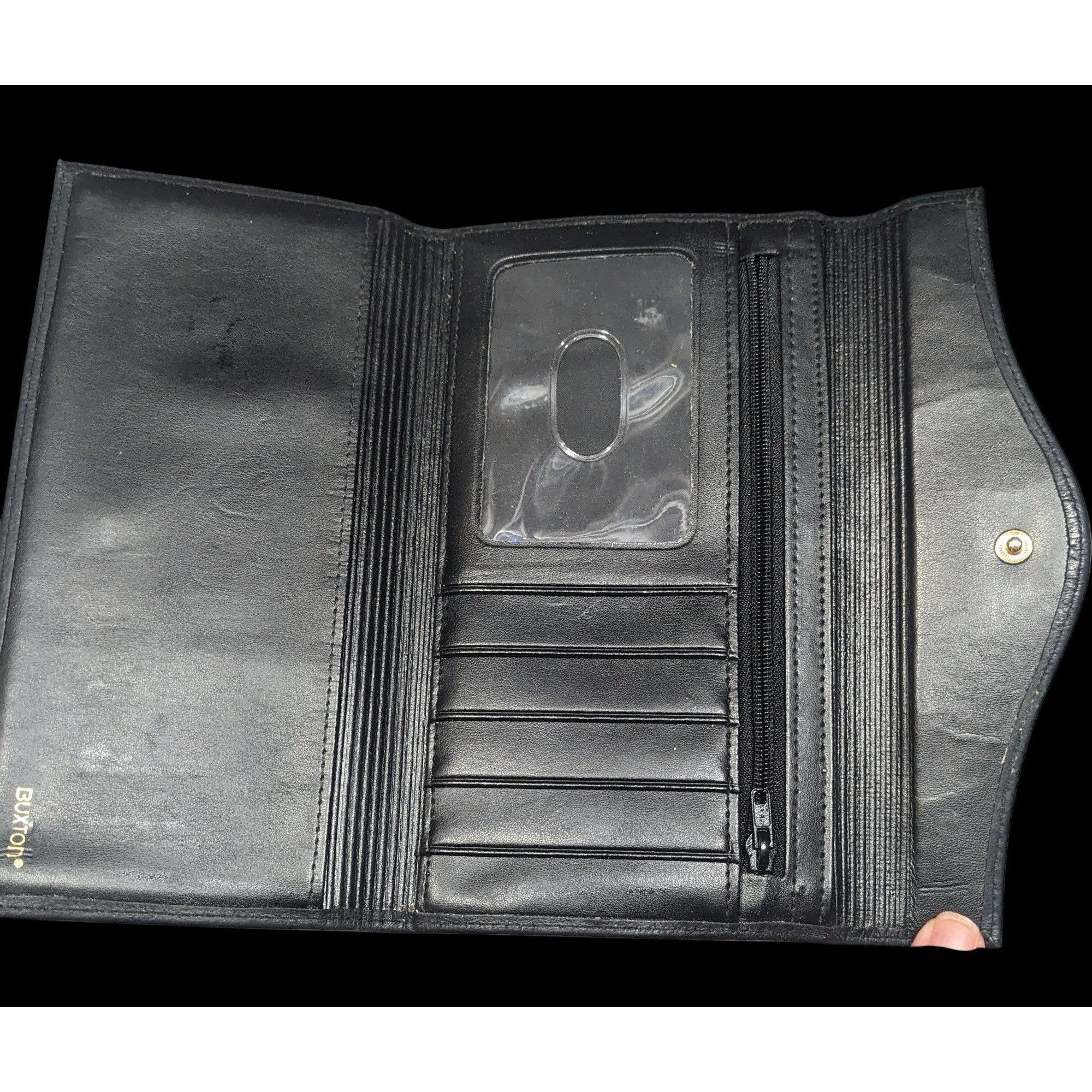 Other Vintage Buxton Leather Black Wallet With Attached Coin Pouch Size ONE SIZE - 5 Thumbnail