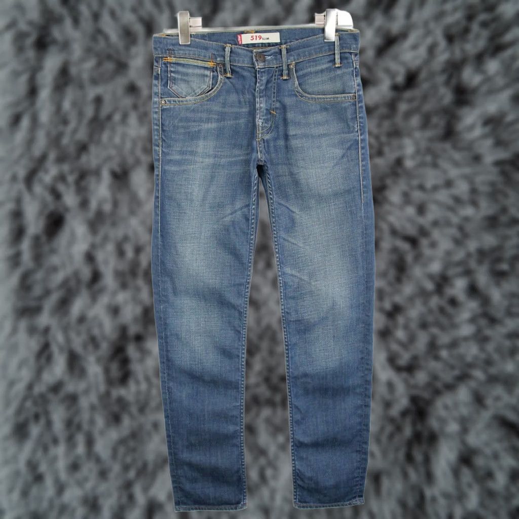 Levi's LEVI'S 519 Slim Jeans Men's W30/L32 Zip Fly Faded Whiskers 5 Pocket Design Denim Blue Slim Jeans Mens W30/L32 Zip Fly Frayed? No FFC Size US 30 / EU 46 - 1 Thumbnail