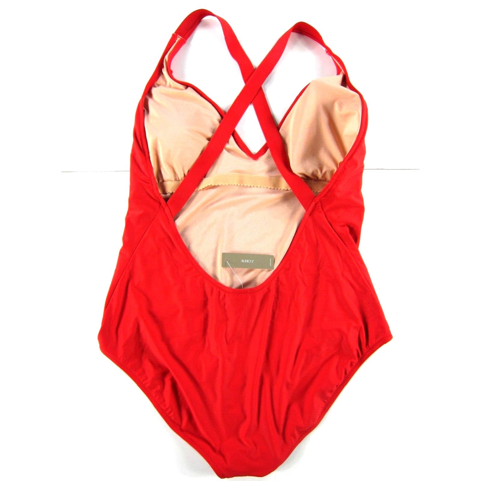 J.Crew J.Crew One Piece Swimsuit Women 18DD Red Open Back Criss Cross NWT Size ONE SIZE - 2 Thumbnail
