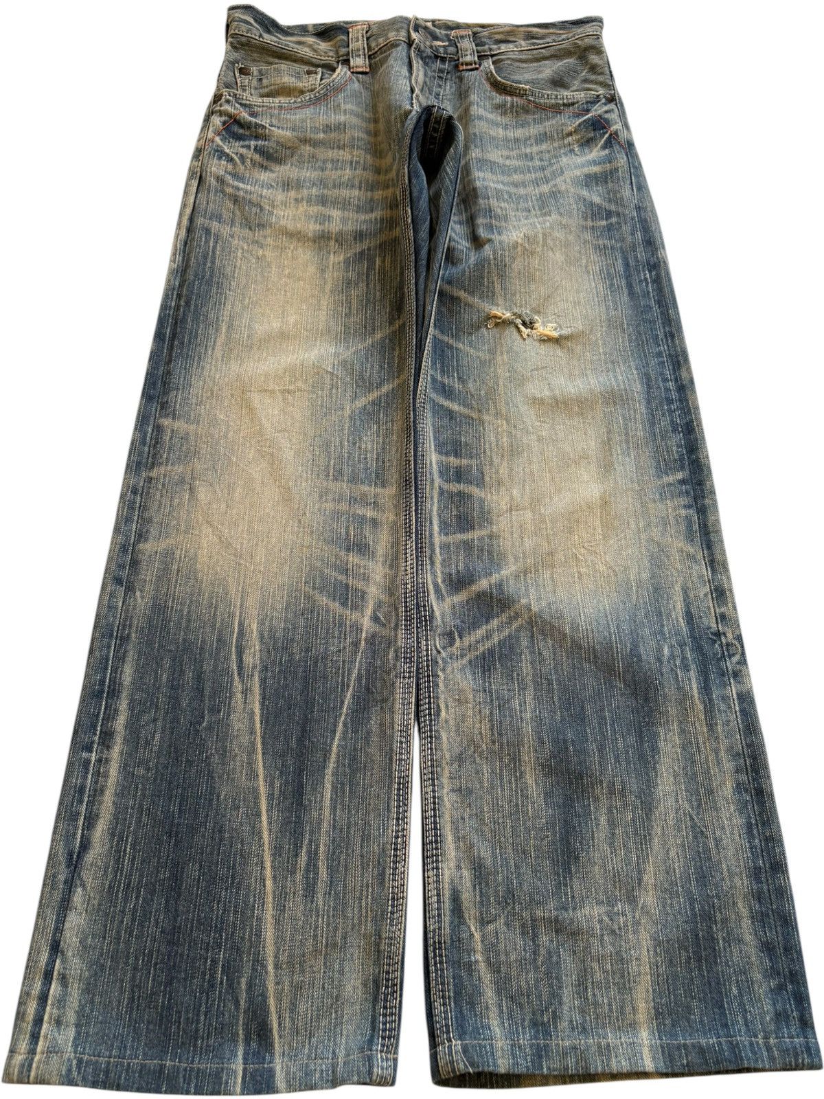 Edwin × Japanese Brand Exclusive Vintage Edwin Mud Wash Loose Baggy Jeans Size US 31 - 1 Thumbnail