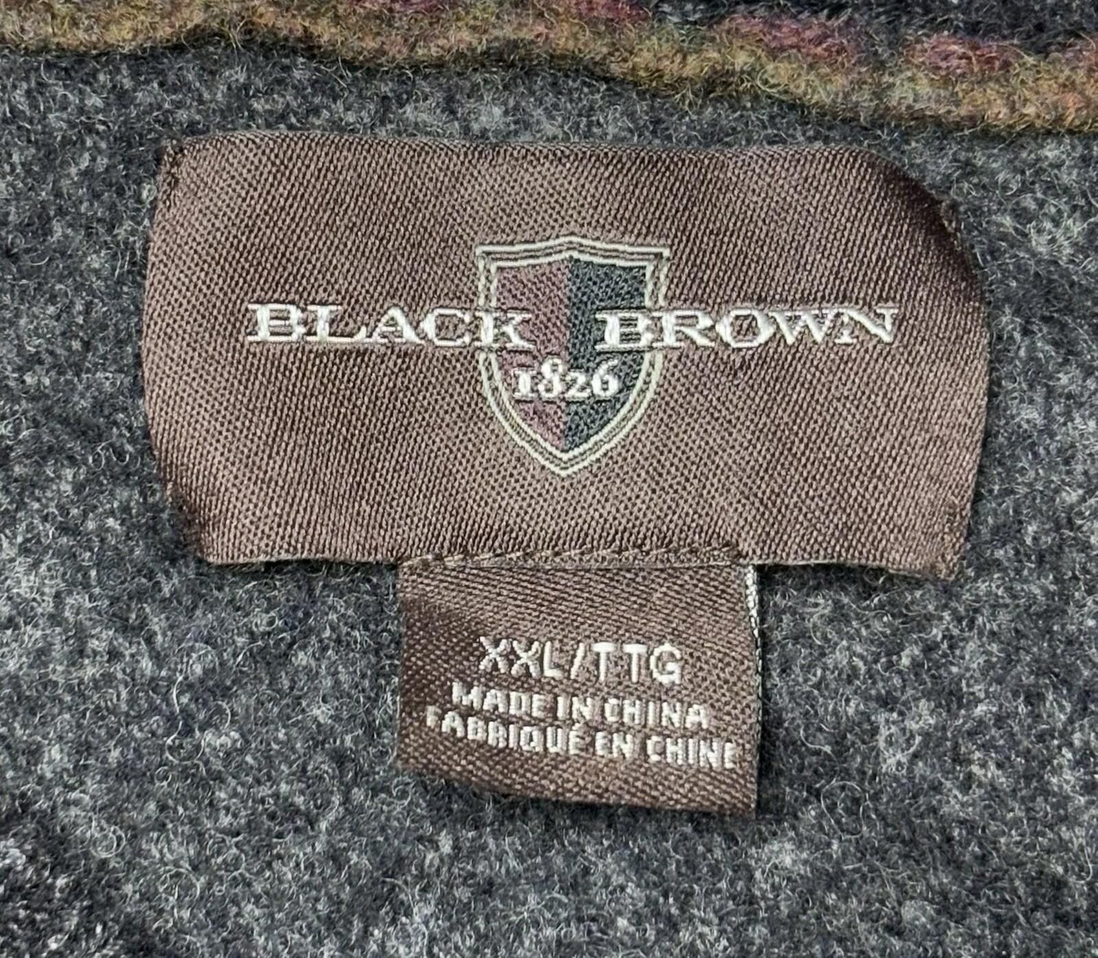 Black Brown 1826 Black Brown 1826 Sweater Men's Large Elbow Patch Lambswool Size US L / EU 52-54 / 3 - 2 Thumbnail