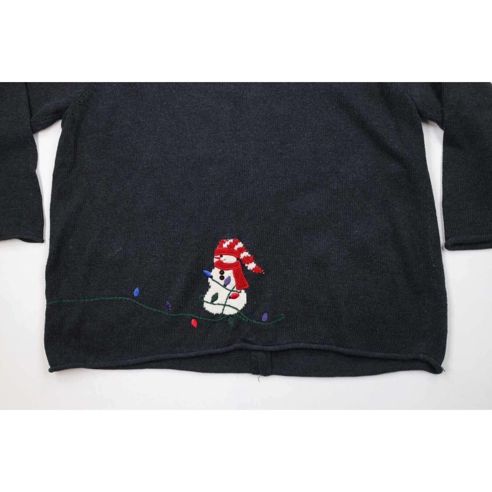 Vintage Vintage 90s Streetwear Marled Knit Christmas Snowman Sweater Size 3XL / US 20-22 - 11 Thumbnail