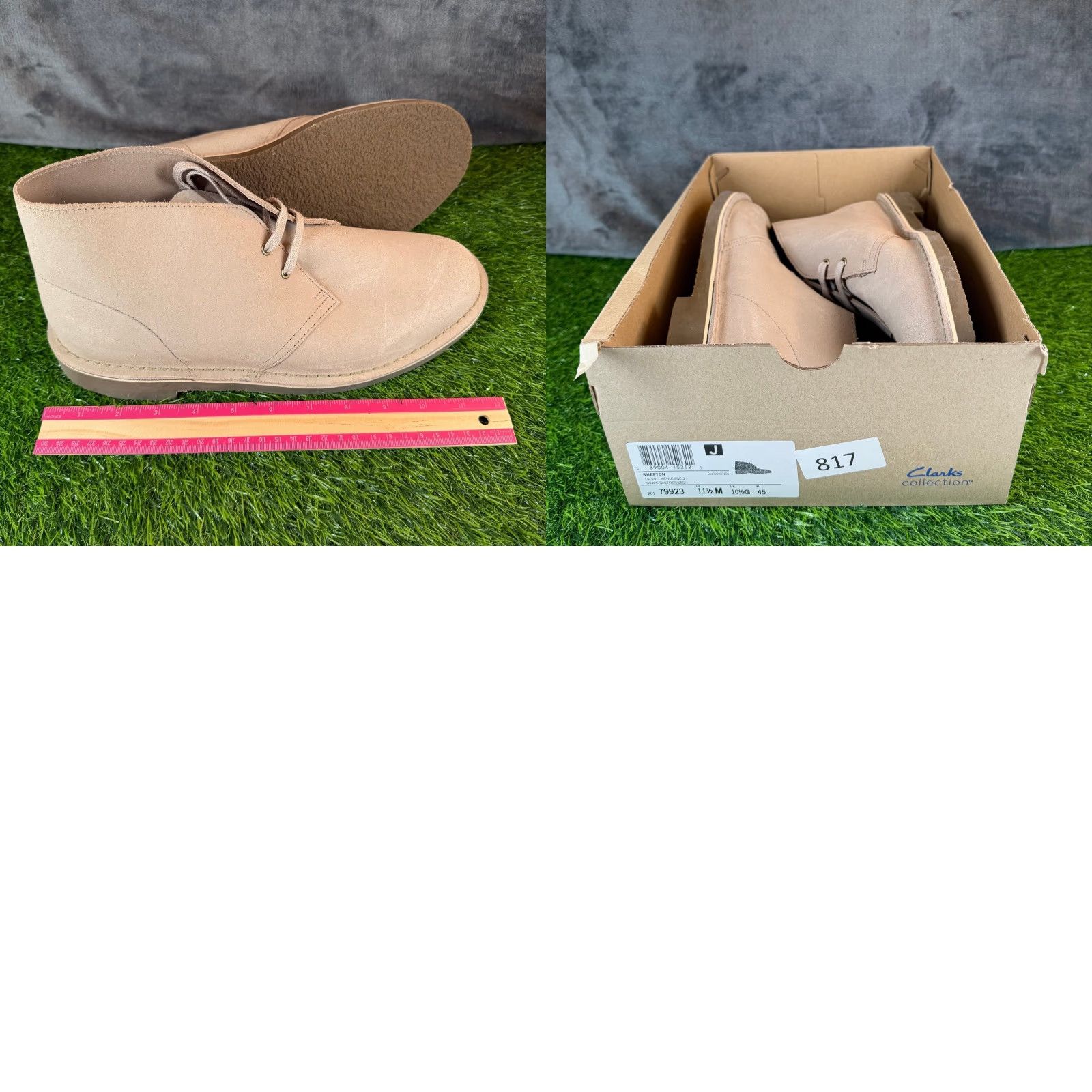 Clarks Clarks Chukka Boots Mens 11.5 M Taupe Distressed Suede Desert Boot Casual Business Menswear Classic Size US 11 / EU 44 - 9 Thumbnail