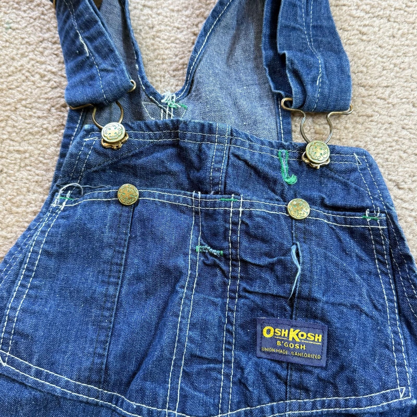 Oshkosh Vintage Sanforized Union Made OshKosh B’Gosh Denim Overalls Size US 32 / EU 48 - 2 Thumbnail