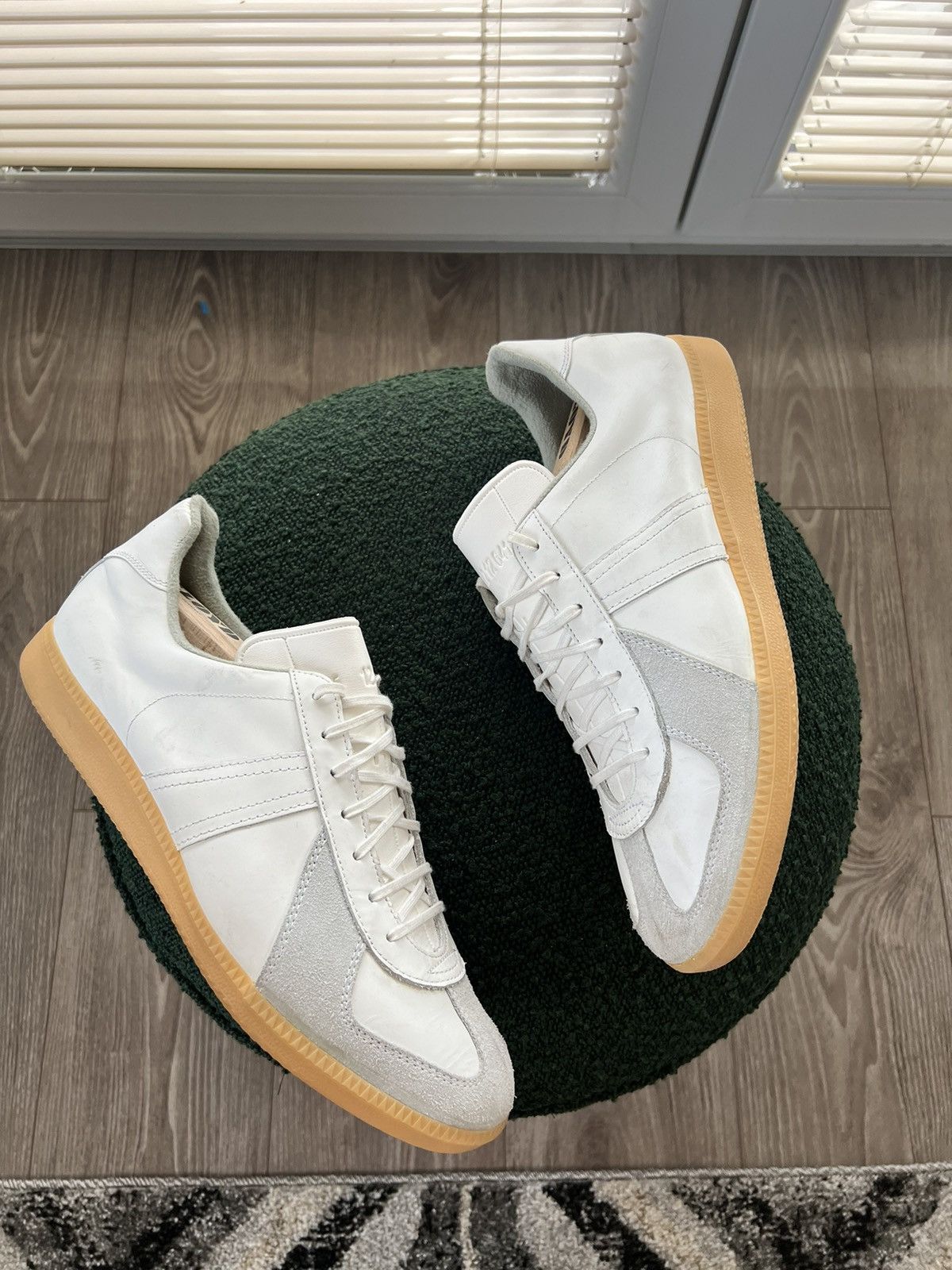 Vintage ‼️VINTAGE ARCHIVAL BW SPORT GAT LEATHERS ARMY TRAINERS SHOES‼️ Size US 12.5 / EU 45-46 - 12 Thumbnail