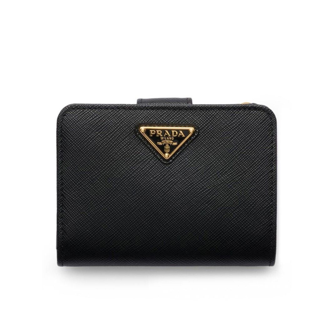 Prada PRADA Saffiano Black Leather Small Wallet New & Authentic Size ONE SIZE - 1 Thumbnail
