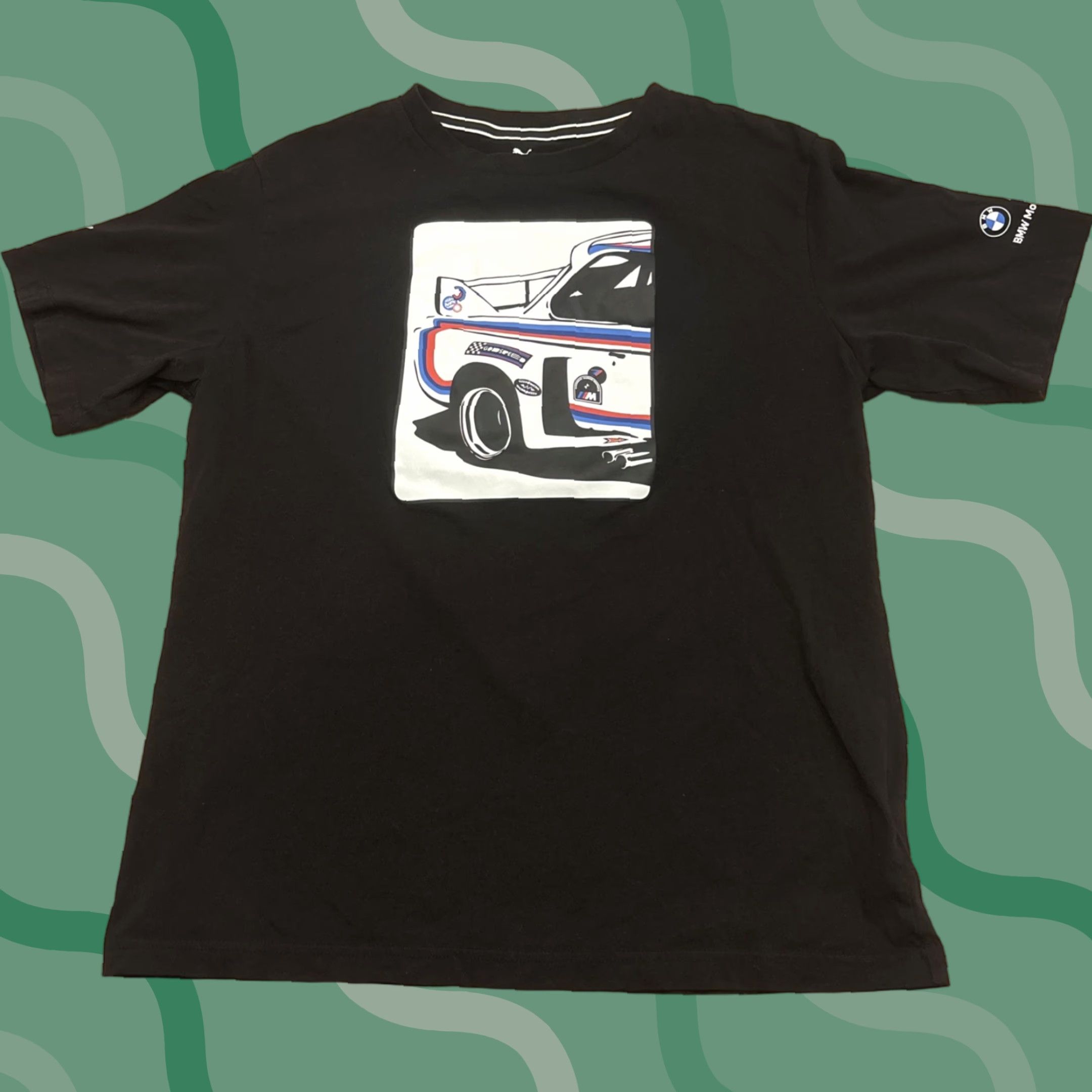 Puma PUMA BMW Motorsports M3 Racing God Speed Graphic T Shirt Black M Men Regular Crew Neck Short Sleeve Size US M / EU 48-50 / 2 - 1 Thumbnail