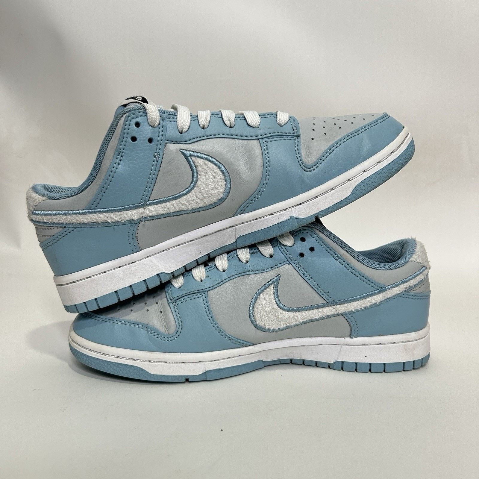 Nike Nike Dunk Low Retro “Fleece Swoosh Worn Blue” Size US 8.5 / IT 38.5 - 3 Thumbnail