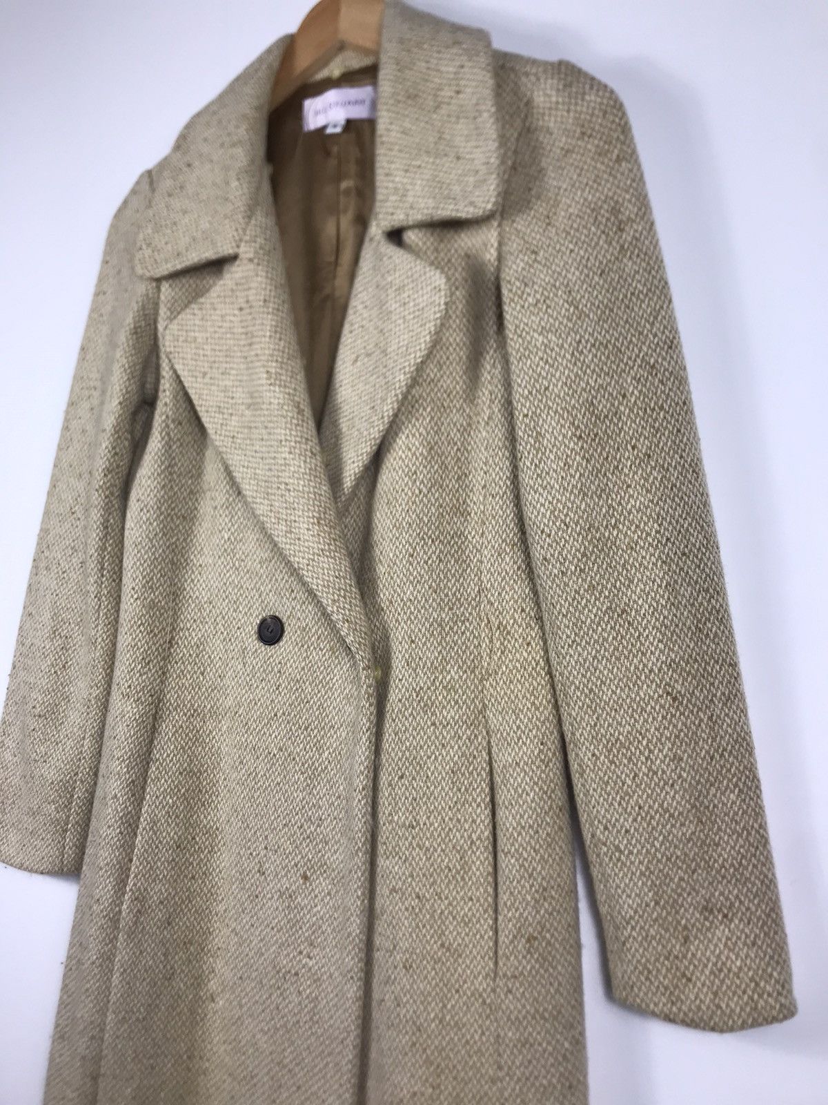 Jil Stuart ⚡️Vintage Jill Stuart Tweed Double Breast Long Coat Size S / US 4 / IT 40 - 3 Thumbnail