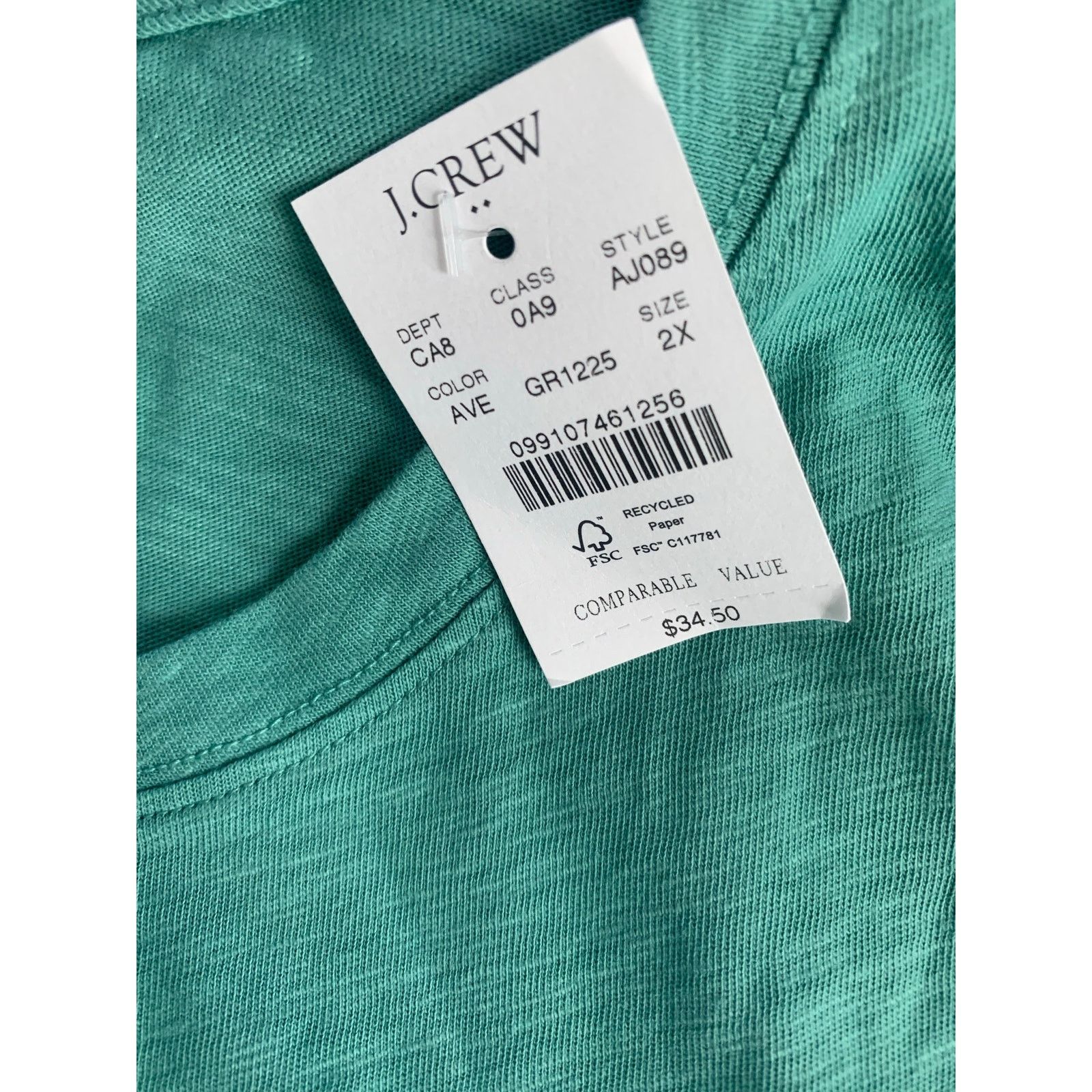 J.Crew NWT J.Crew Girlfriend Tee - Size 2X MSRP $34.50 Size XXL / US 16-18 / IT 52-54 - 3 Thumbnail
