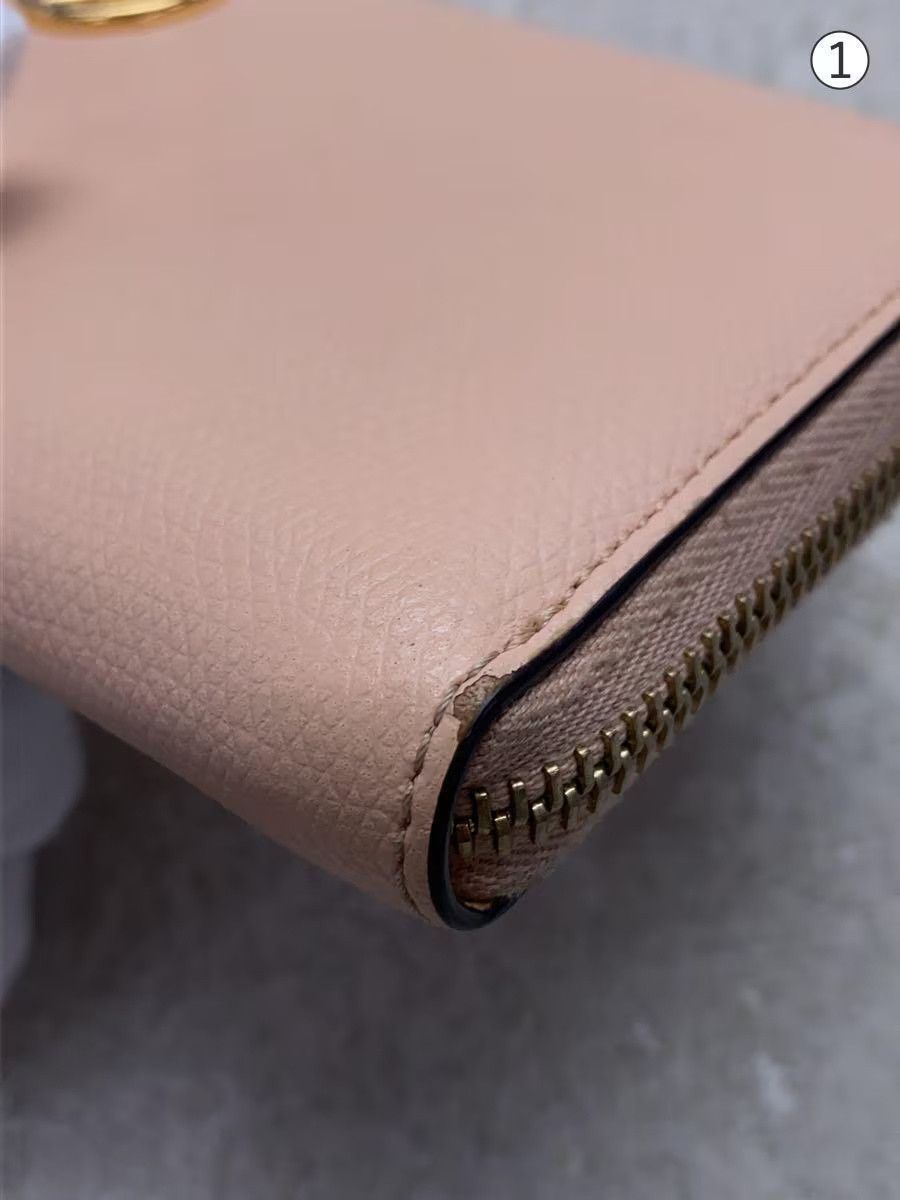 Fendi Fendi F Leather Long Wallet Pink Size ONE SIZE - 7 Thumbnail