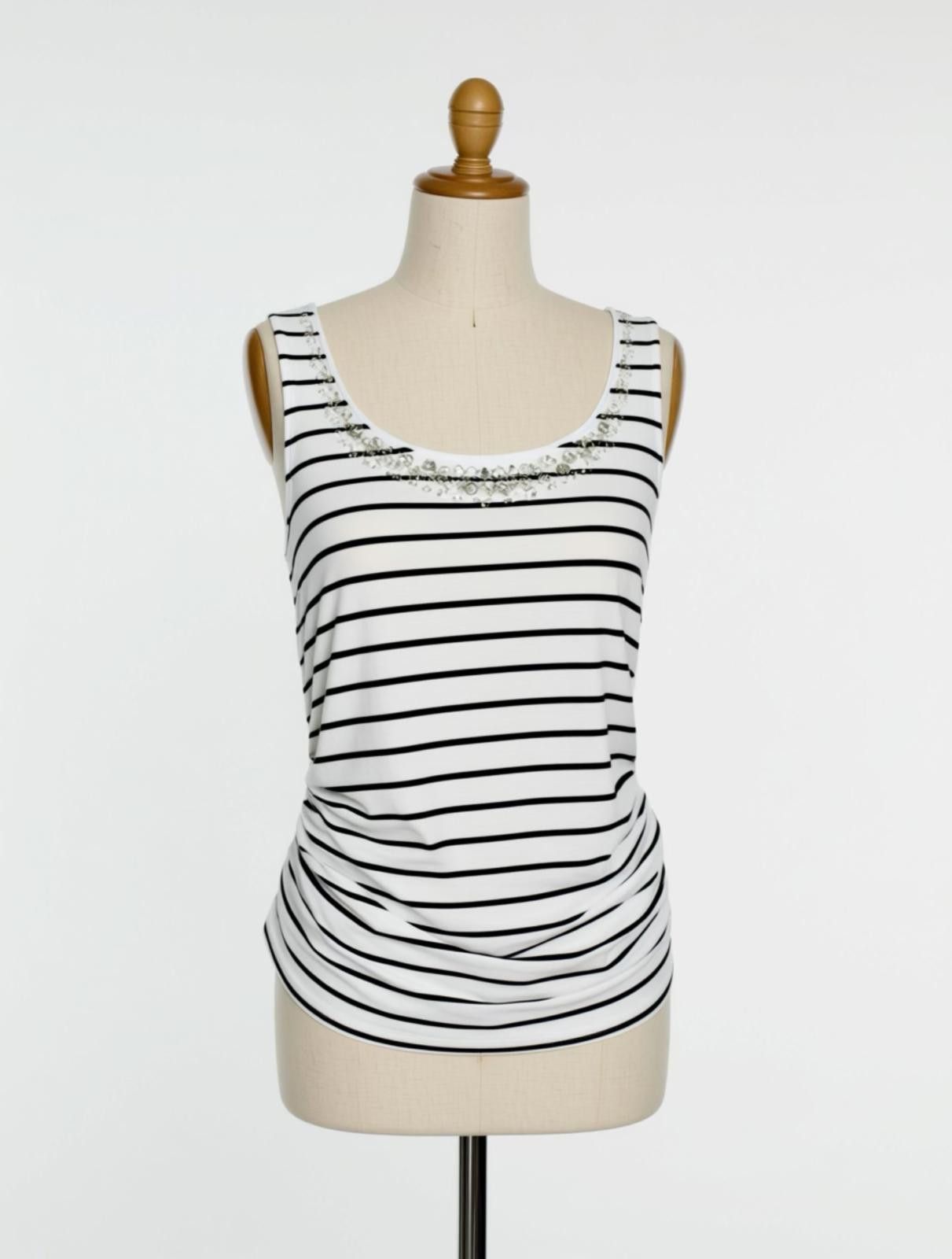Other White House Black Market Striped Size M Tank Top Beaded Size M / US 6-8 / IT 42-44 - 1 Thumbnail