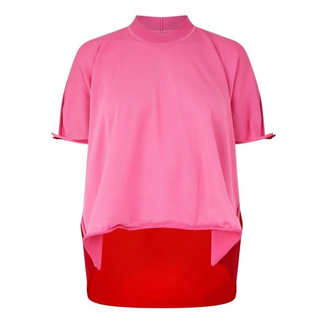 Bottega Veneta Oversize Mock Neck Short Sleeve T-Shirt
